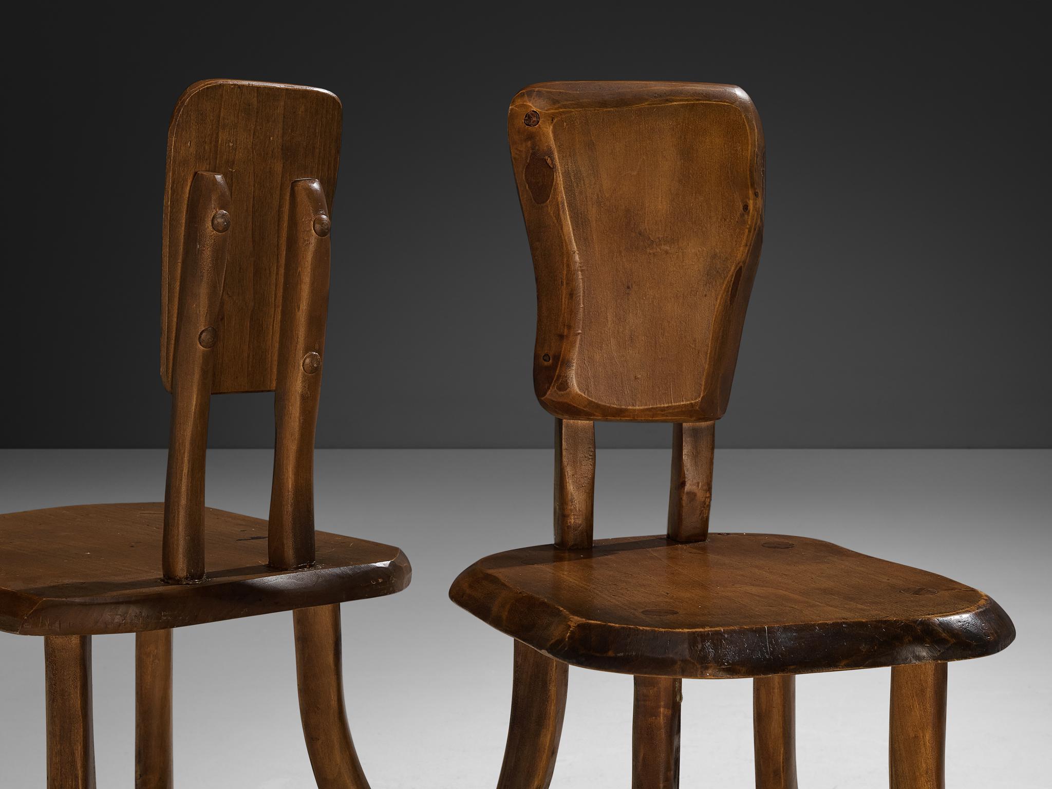 Mid-Century moderno Sedie organiche brutaliste in acero in vendita