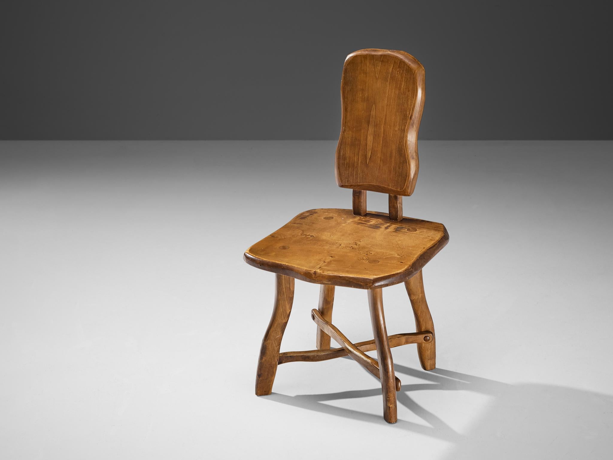 Mid-20th Century Organic Brutalist Chairs in Maple  For Sale
