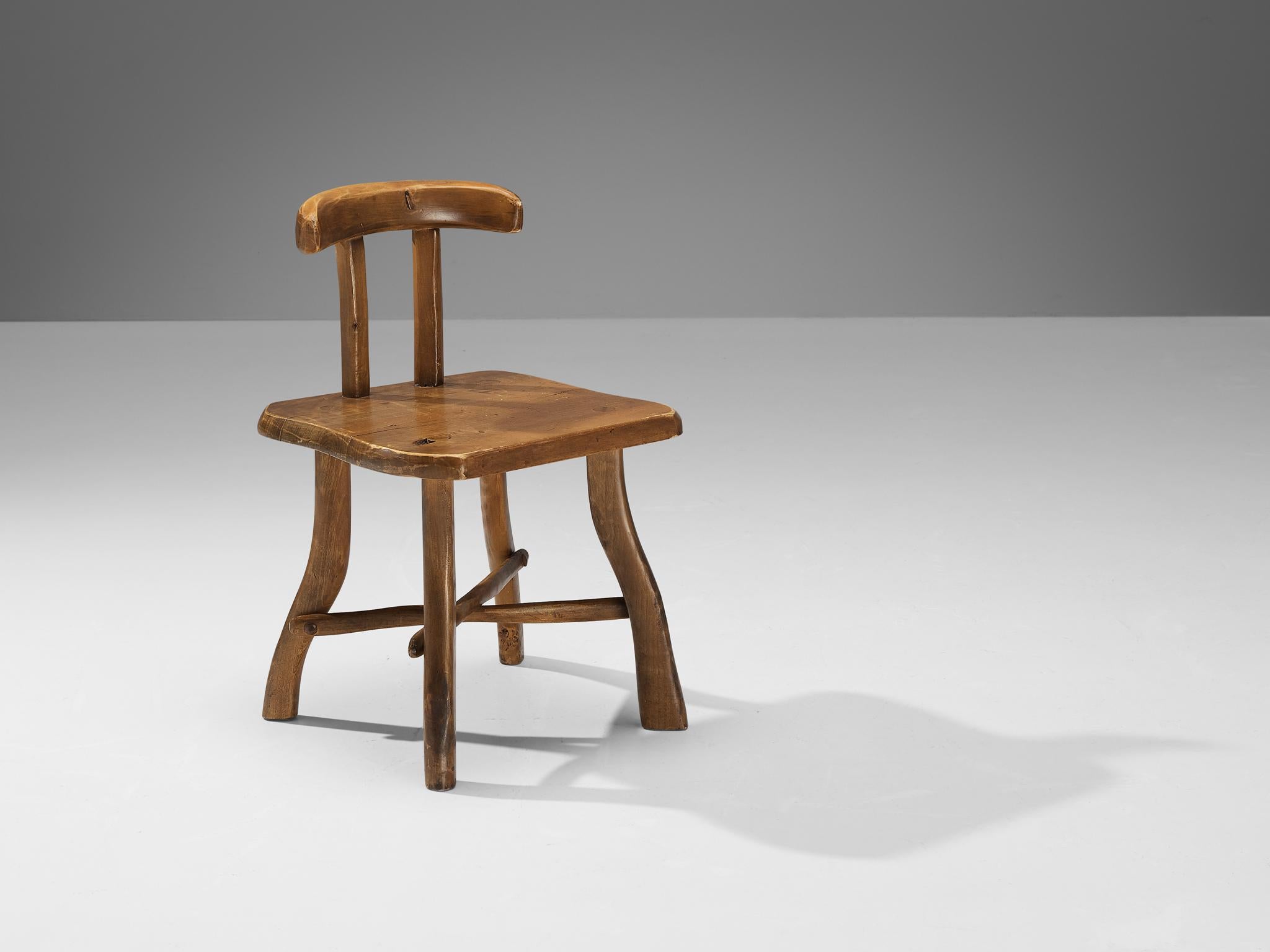 Organic Brutalist Chairs in Maple  For Sale 1