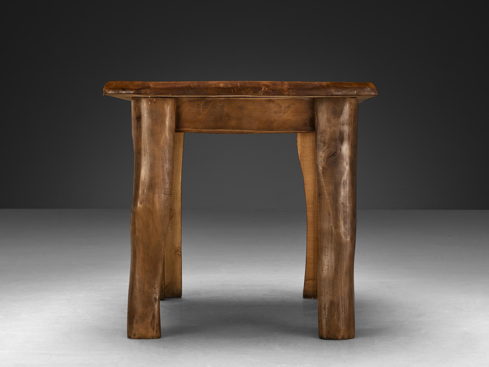 Organic Brutalist Table in Maple  For Sale 1