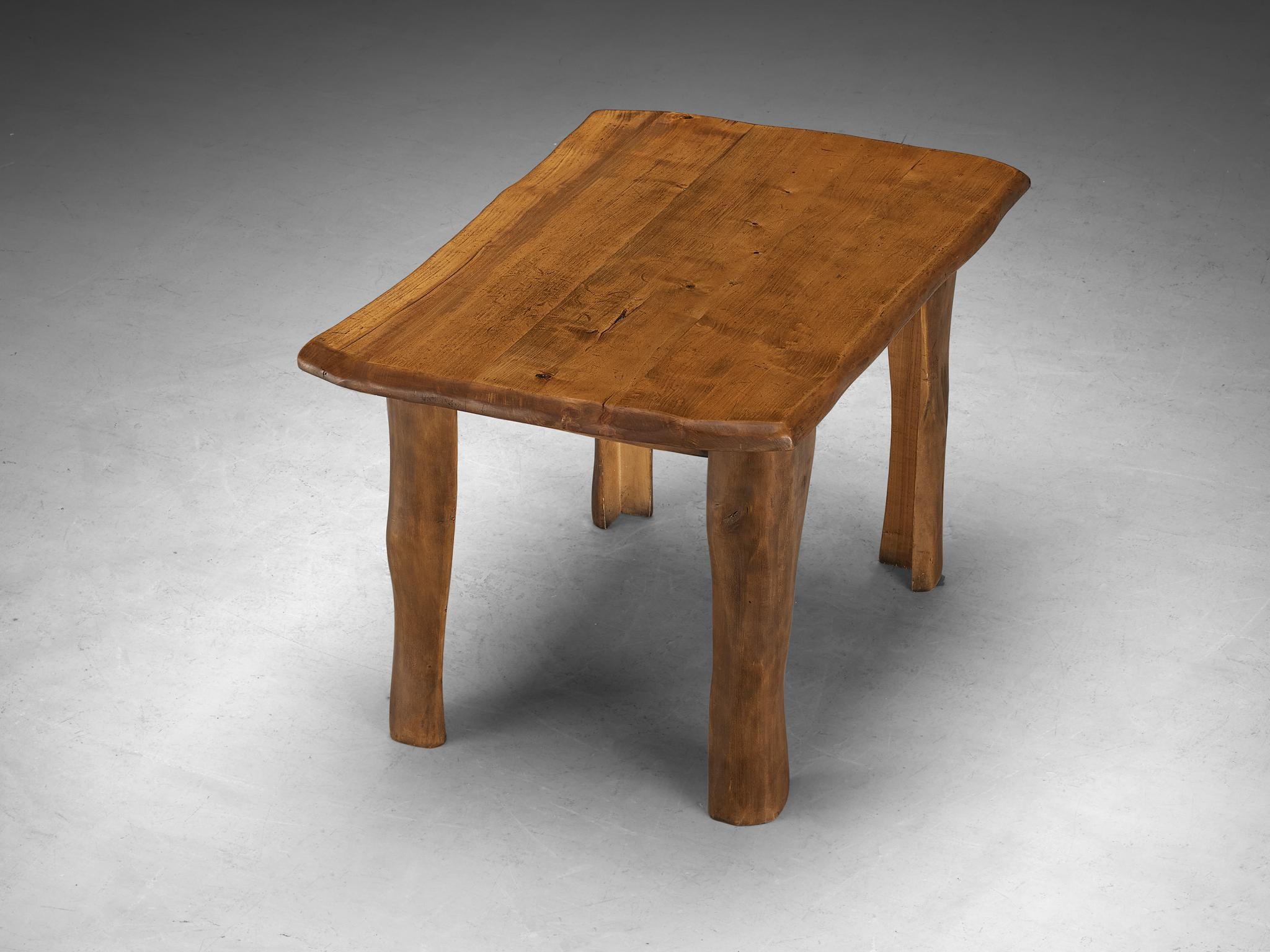 Organic Brutalist Table in Maple  For Sale 2