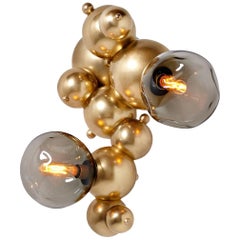 Organic "Bubbly" Wall Light in Satin Brass