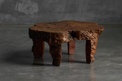 Organic Burl Wood Coffee Table, Brutalist Design, France, Circa 1950
