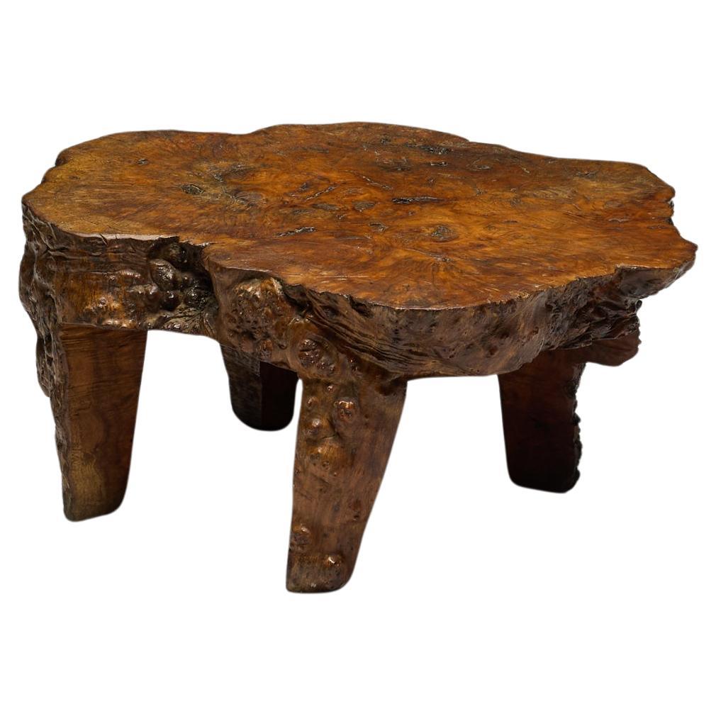 Organic Burl Wood Coffee Table, France, 1950s For Sale