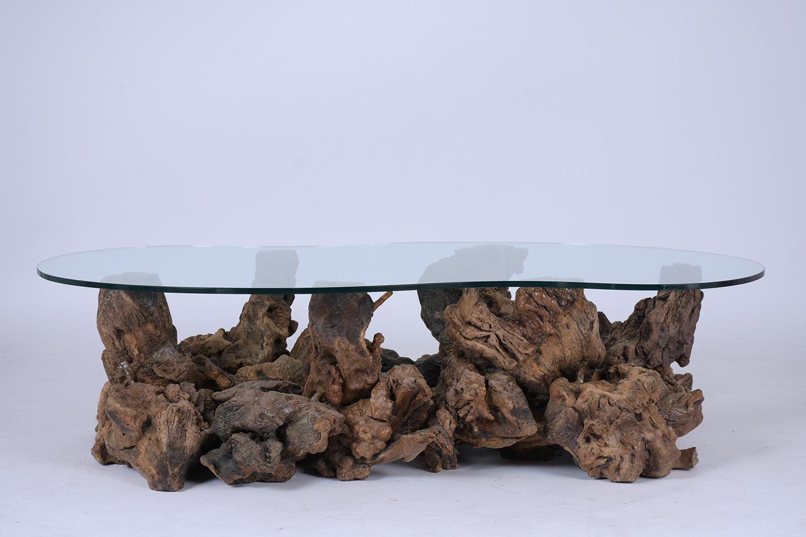 Bleached Modern Freeform Coffee Table