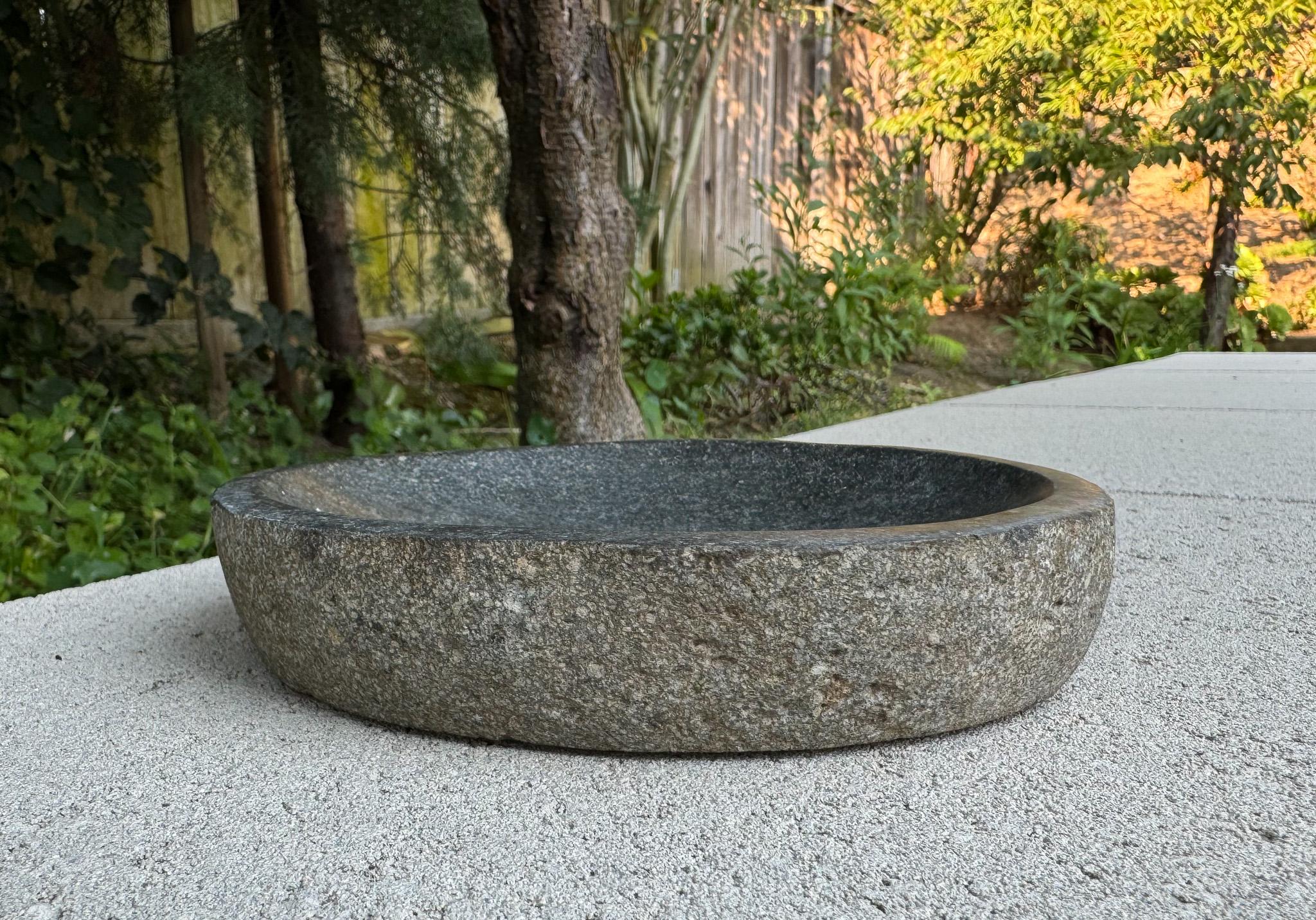 Organic Modern Organic Carved Natural Stone Bowl For Sale