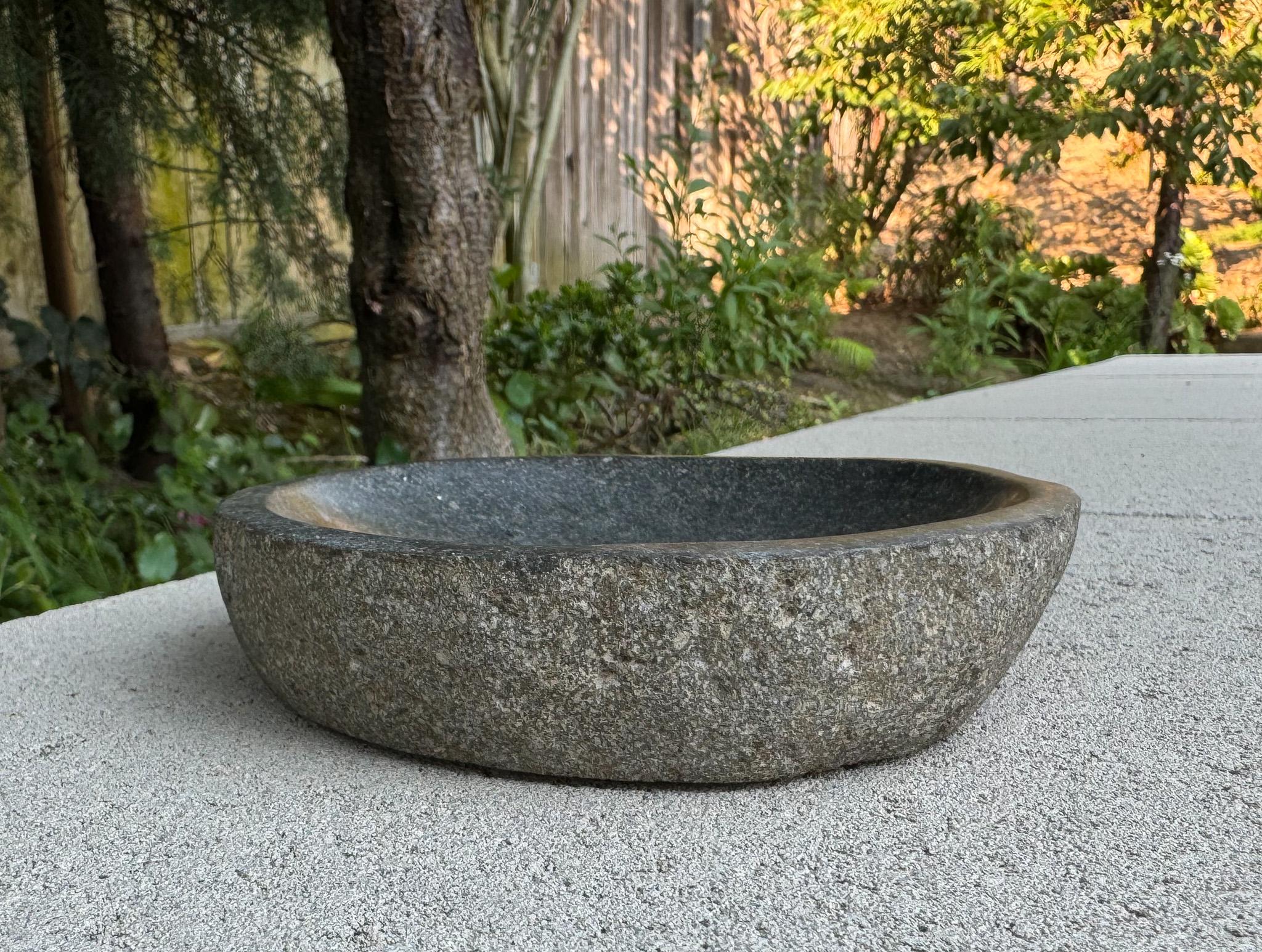 Organic Carved Natural Stone Bowl For Sale 1