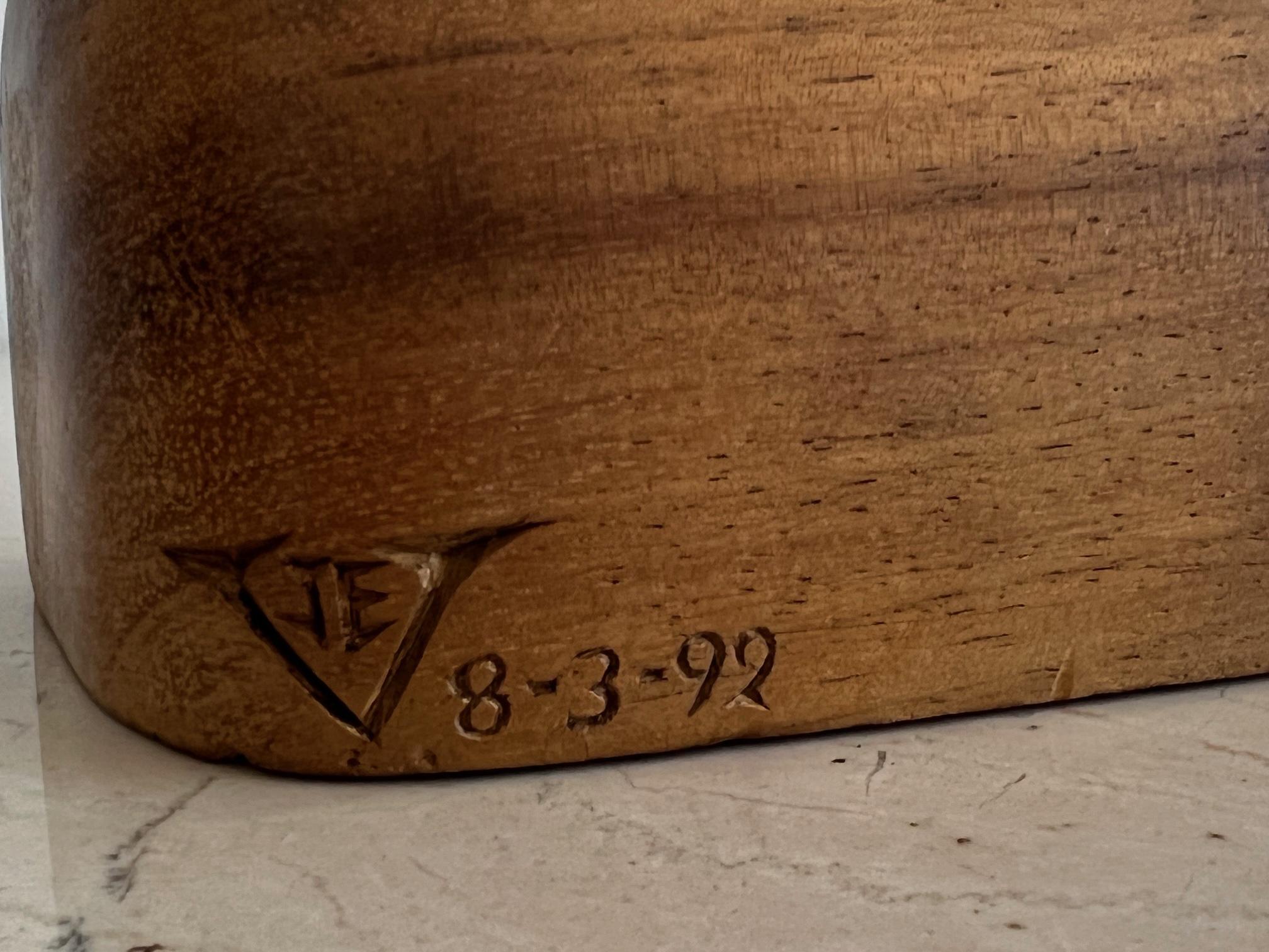 Late 20th Century Organic Carved Wood Sculpture 1992