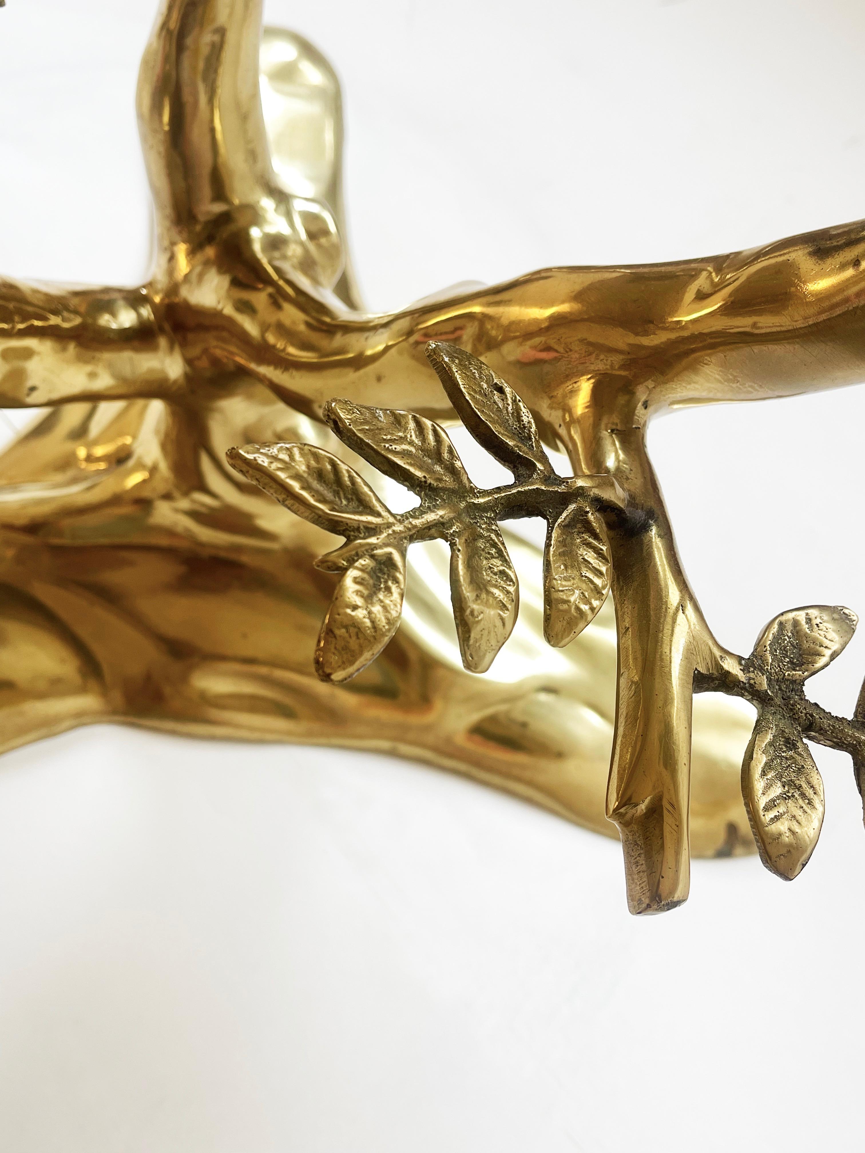 Belgian Organic Cast Brass 'Bonsai Tree' Coffee Table in the Style of Willy Daro For Sale