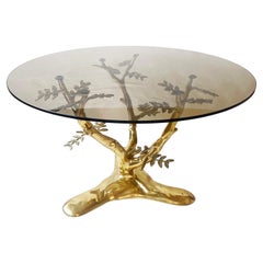 Organic Cast Brass 'Bonsai Tree' Coffee Table in the Style of Willy Daro