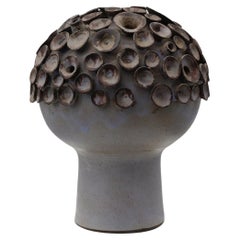 Organic ceramic “mushroom” sculpture signed EL, Belgium 1960s