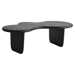 Vintage Organic Charred Pine Modernist Coffee Table