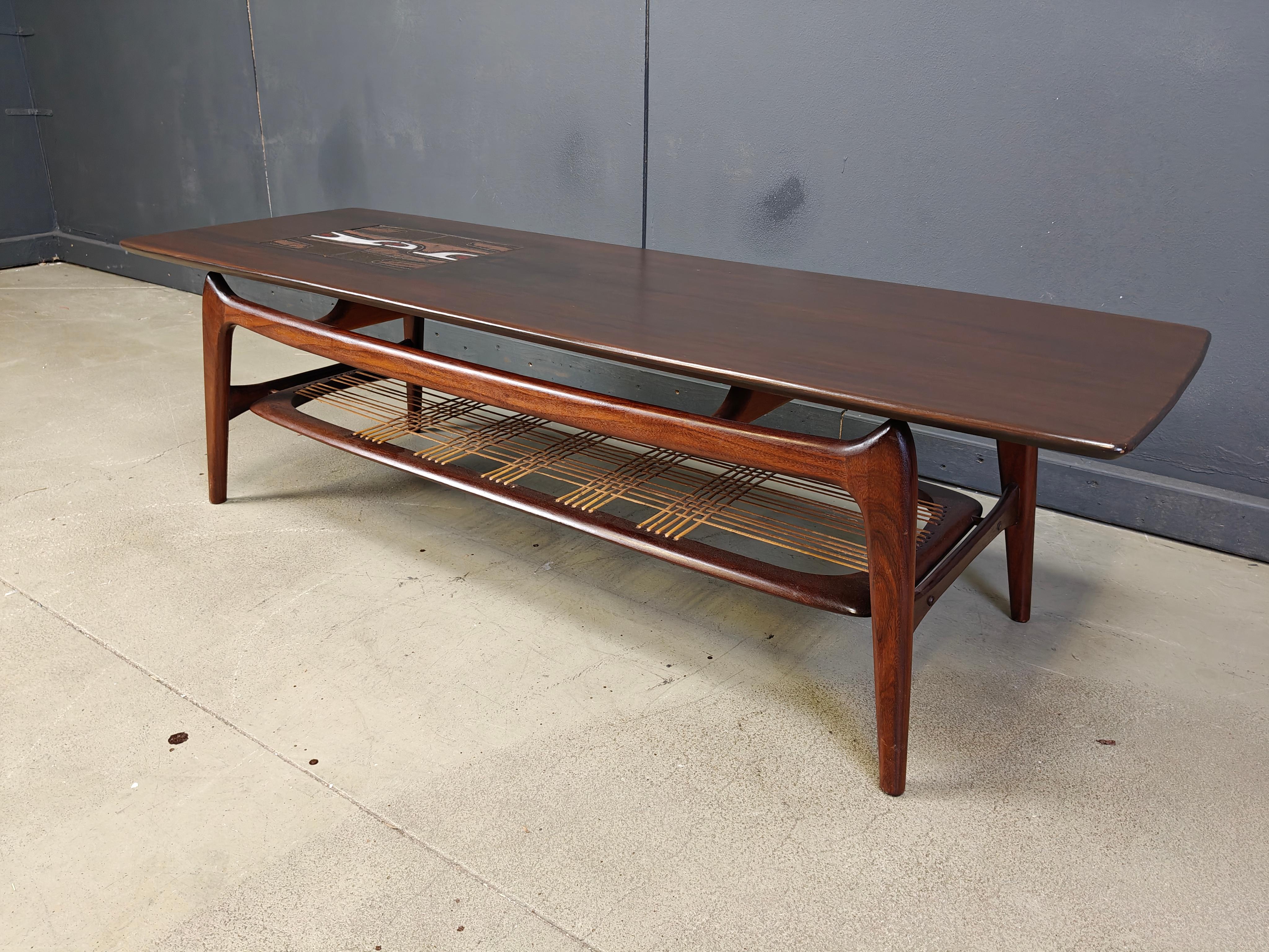 Mid-Century Modern Table basse organique par Louis Van Teeffelen pour WEBE - Pays-Bas - années 1950