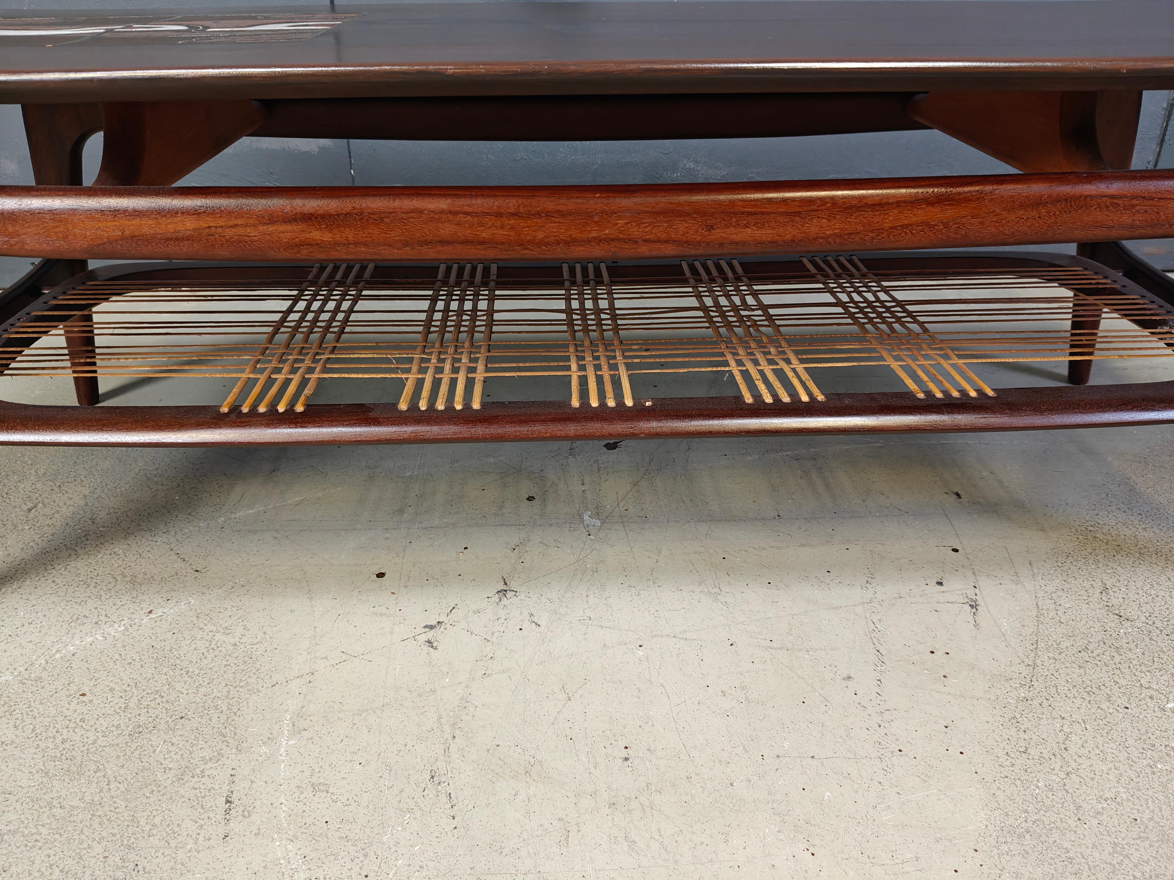 Table basse organique par Louis Van Teeffelen pour WEBE - Pays-Bas - années 1950 Bon état à Leuven, Vlaams Gewest