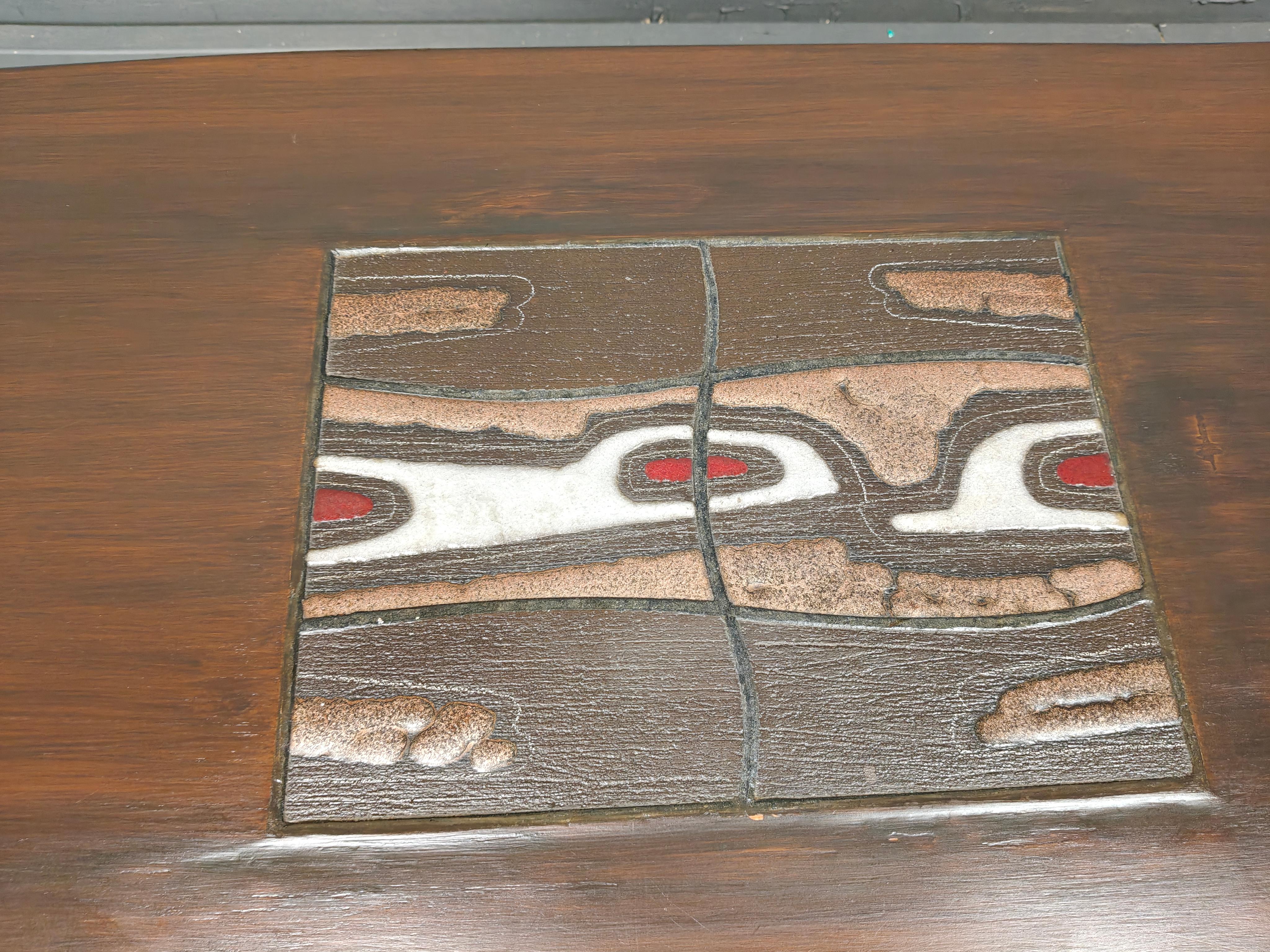 Milieu du XXe siècle Table basse organique par Louis Van Teeffelen pour WEBE - Pays-Bas - années 1950