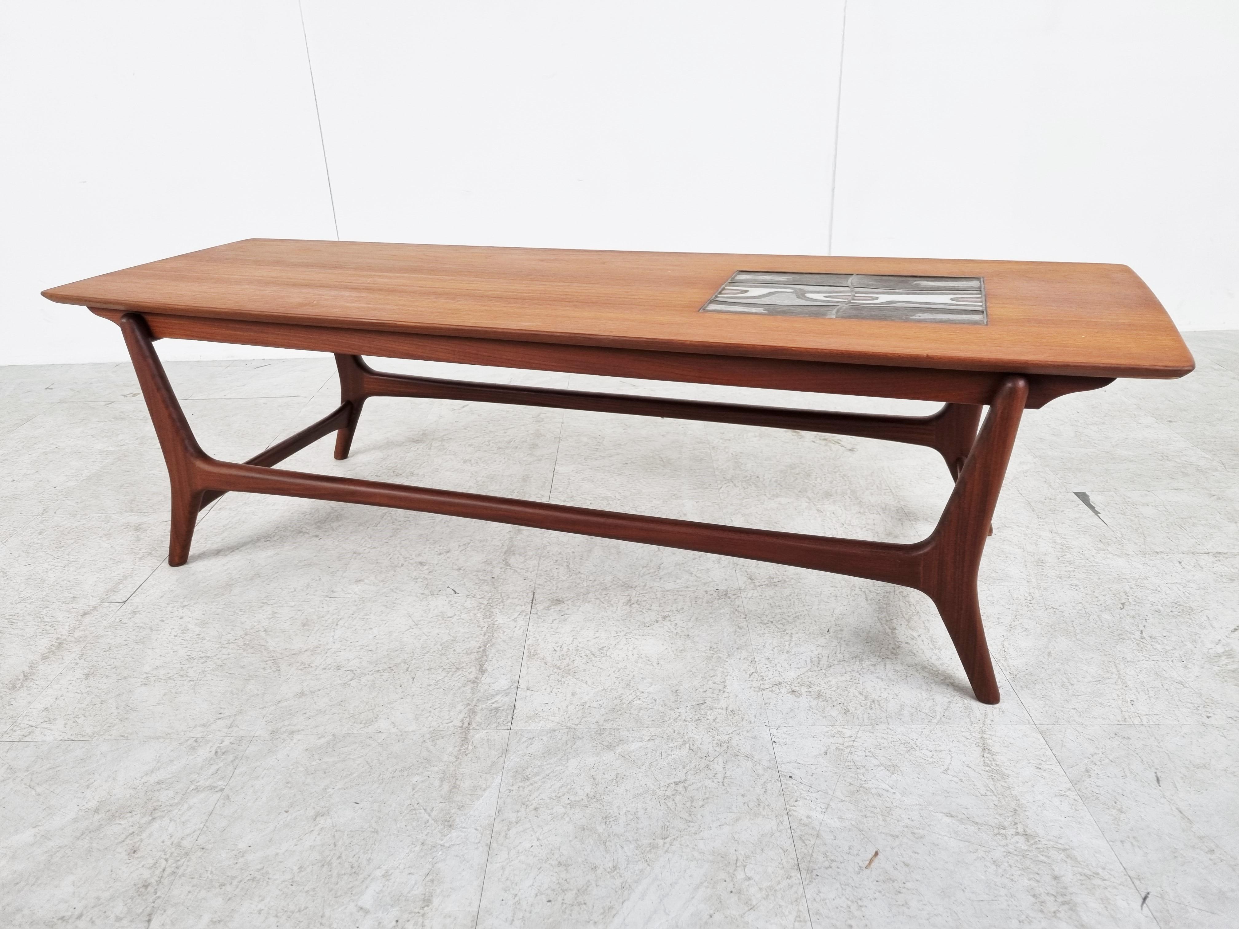 Organic Coffee Table by Louis Van Teeffelen for WEBE, The Netherlands, 1960s 4