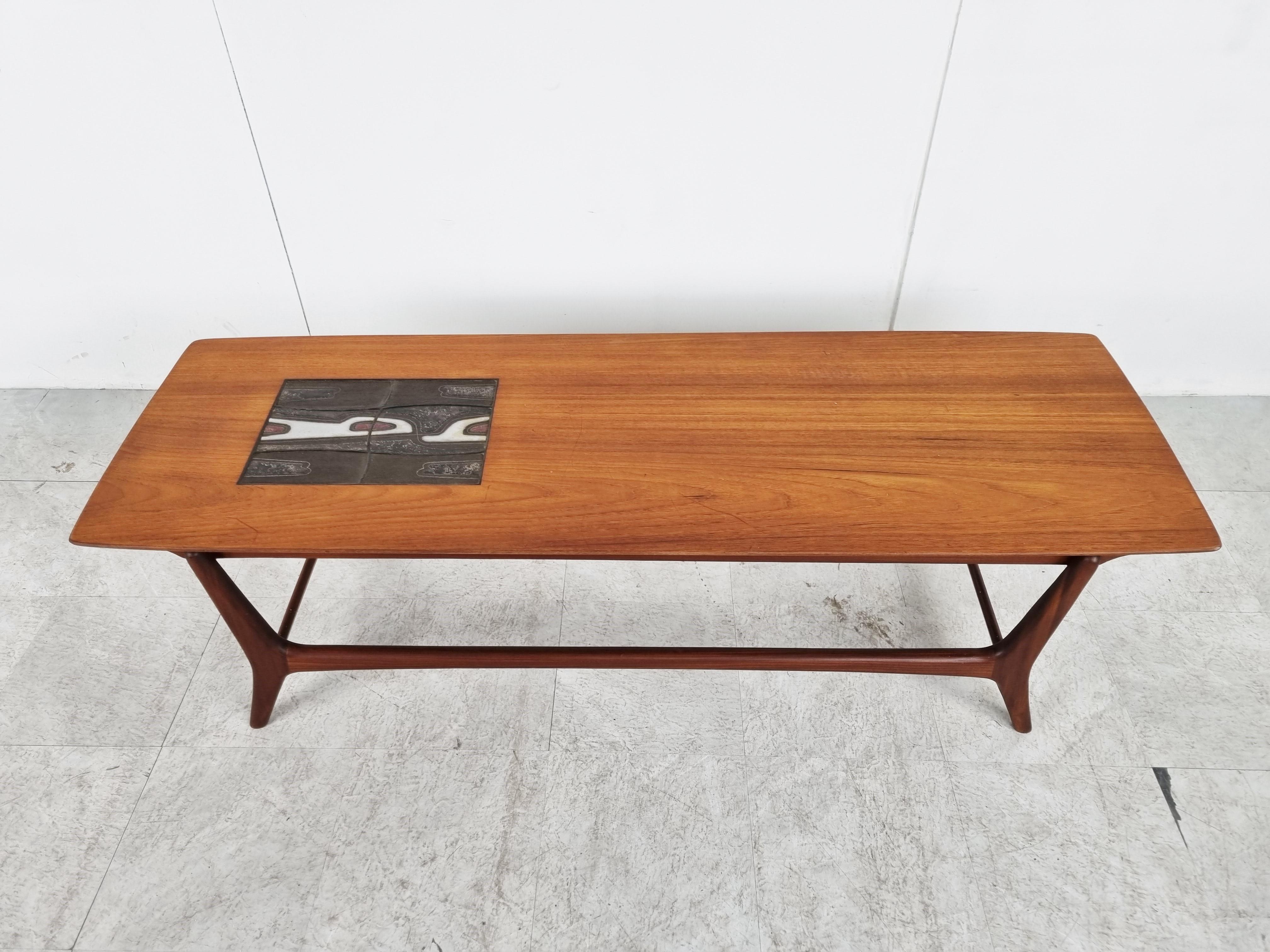 Mid-Century Modern Organic Coffee Table by Louis Van Teeffelen for WEBE, The Netherlands, 1960s