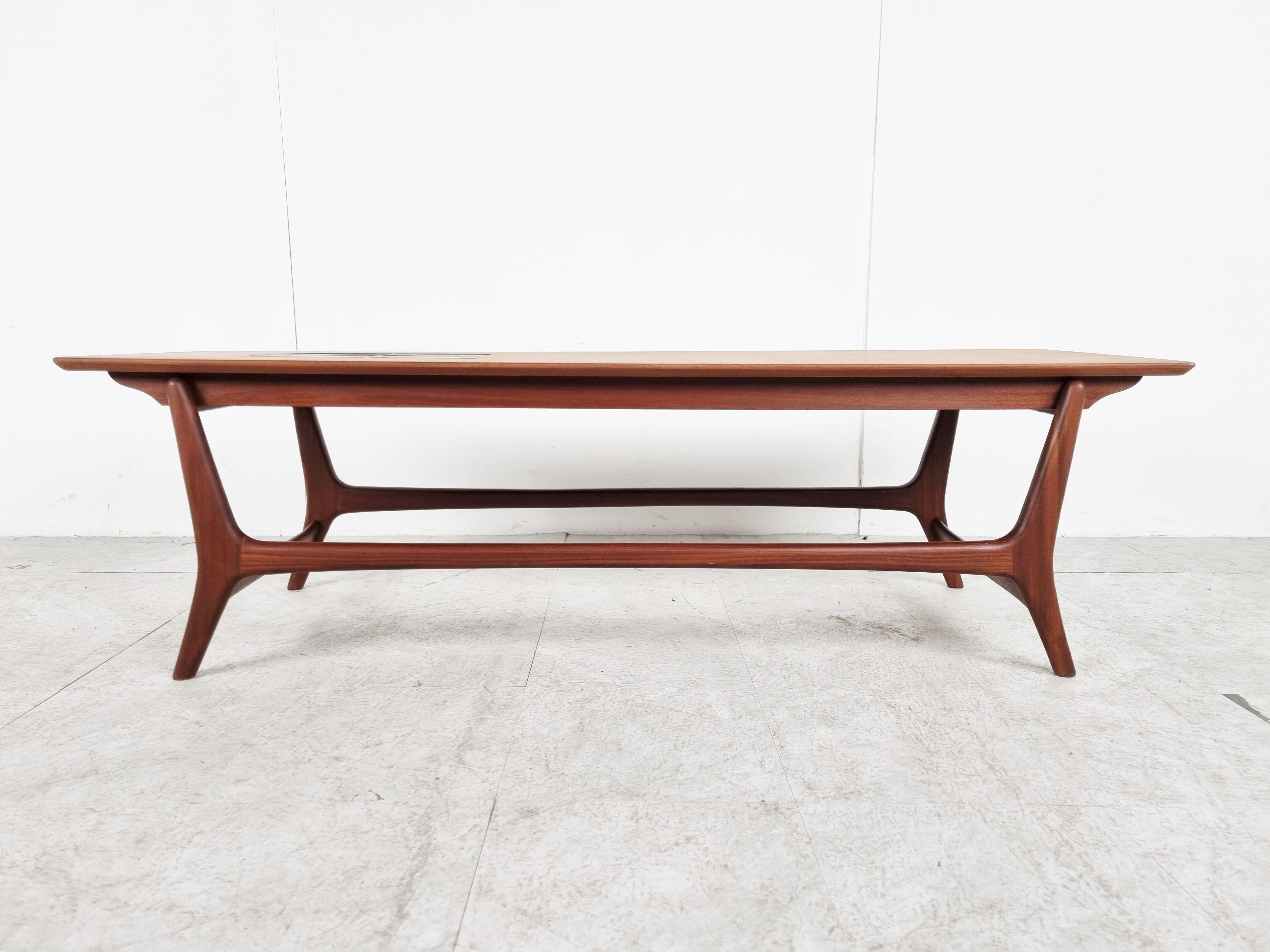 Mid-20th Century Organic Coffee Table by Louis Van Teeffelen for WEBE, The Netherlands, 1960s