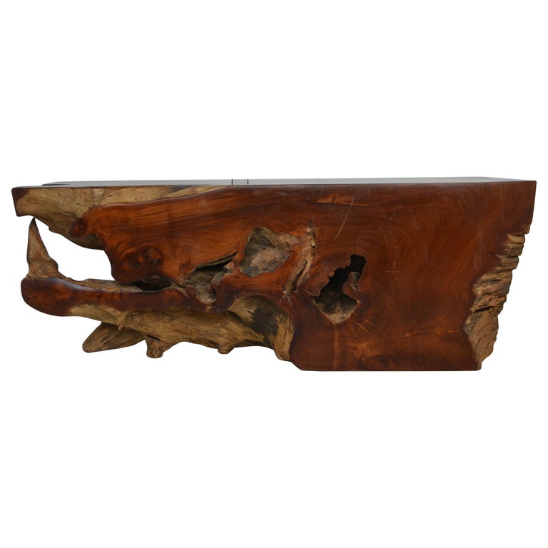 Organic Wood Bench at 1stDibs