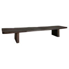 Organic Coffeetable with one slab 18th century reclaimed chestnut top