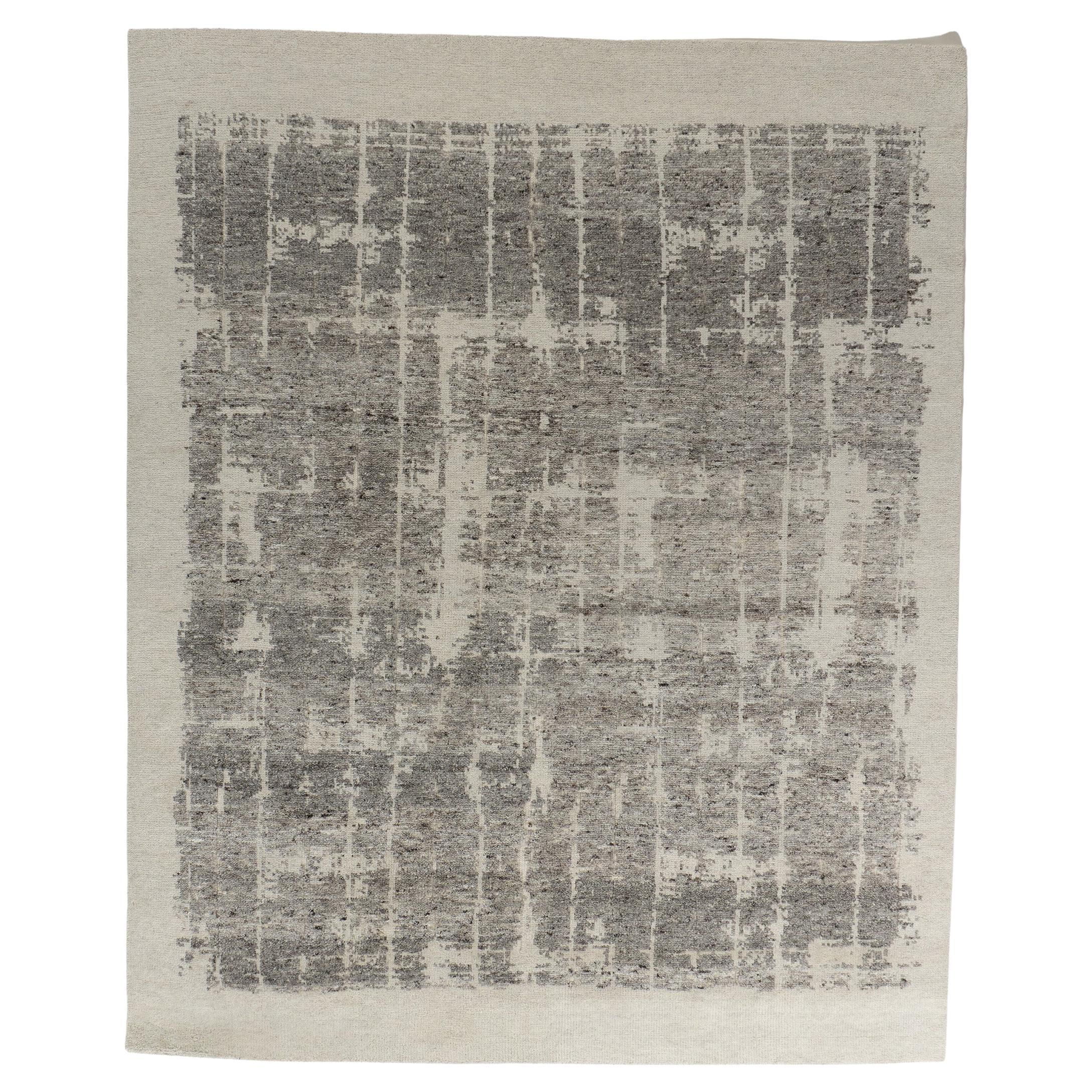 Organic Collection Alfombra de Lana Tejida a Mano Gris Beige, 7'9 x 9'9