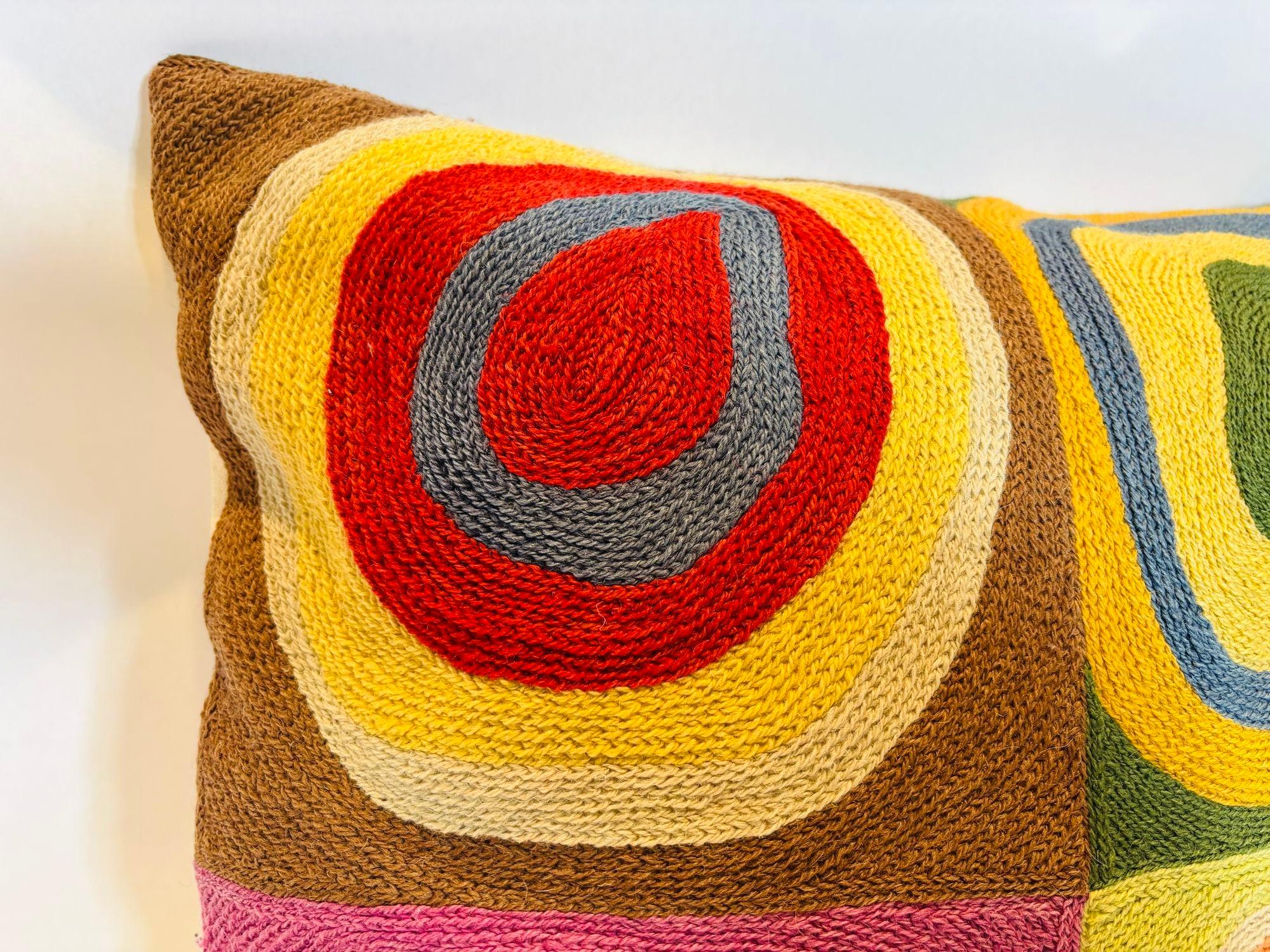 Cuscino in cotone organico astratto Kandinsky Farbstudie Quadrate in vendita 4