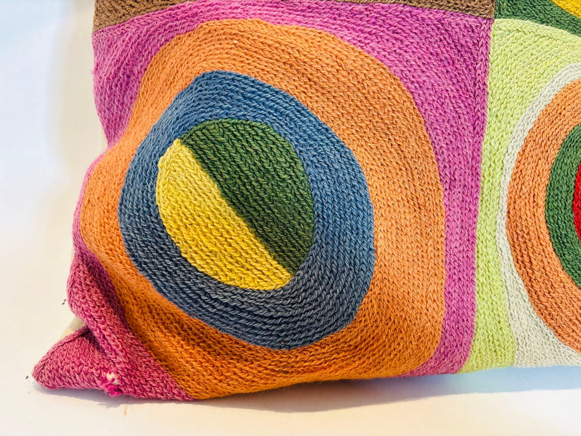 Cuscino in cotone organico astratto Kandinsky Farbstudie Quadrate in vendita 5