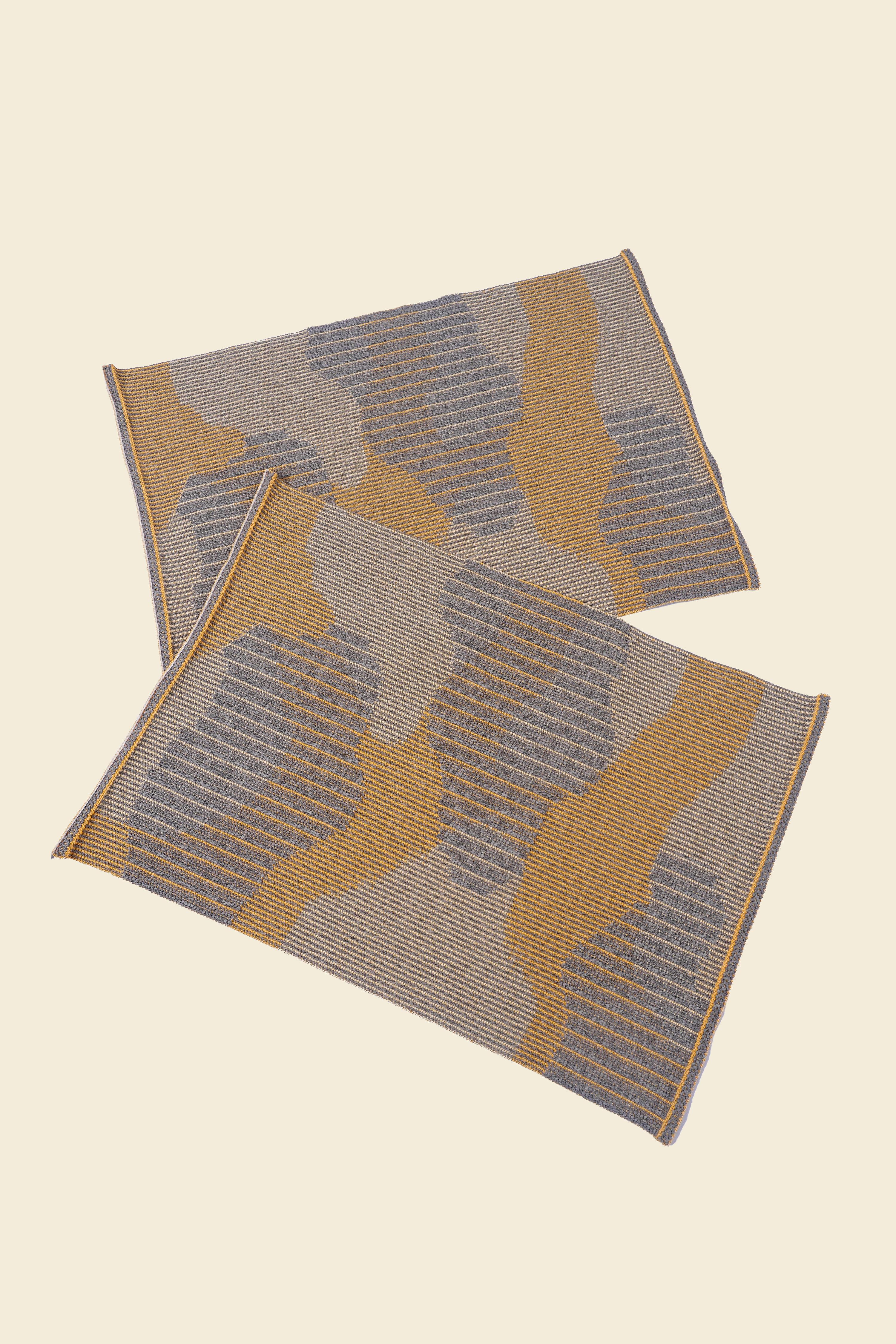 Tischset aus Bio-Baumwolle in Gelb (2er-Set) (Deutsch) im Angebot