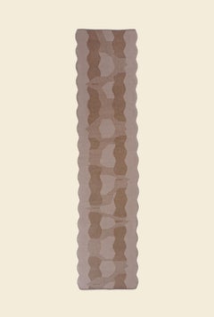Runner da tavola in cotone organico/viscosa di colore beige