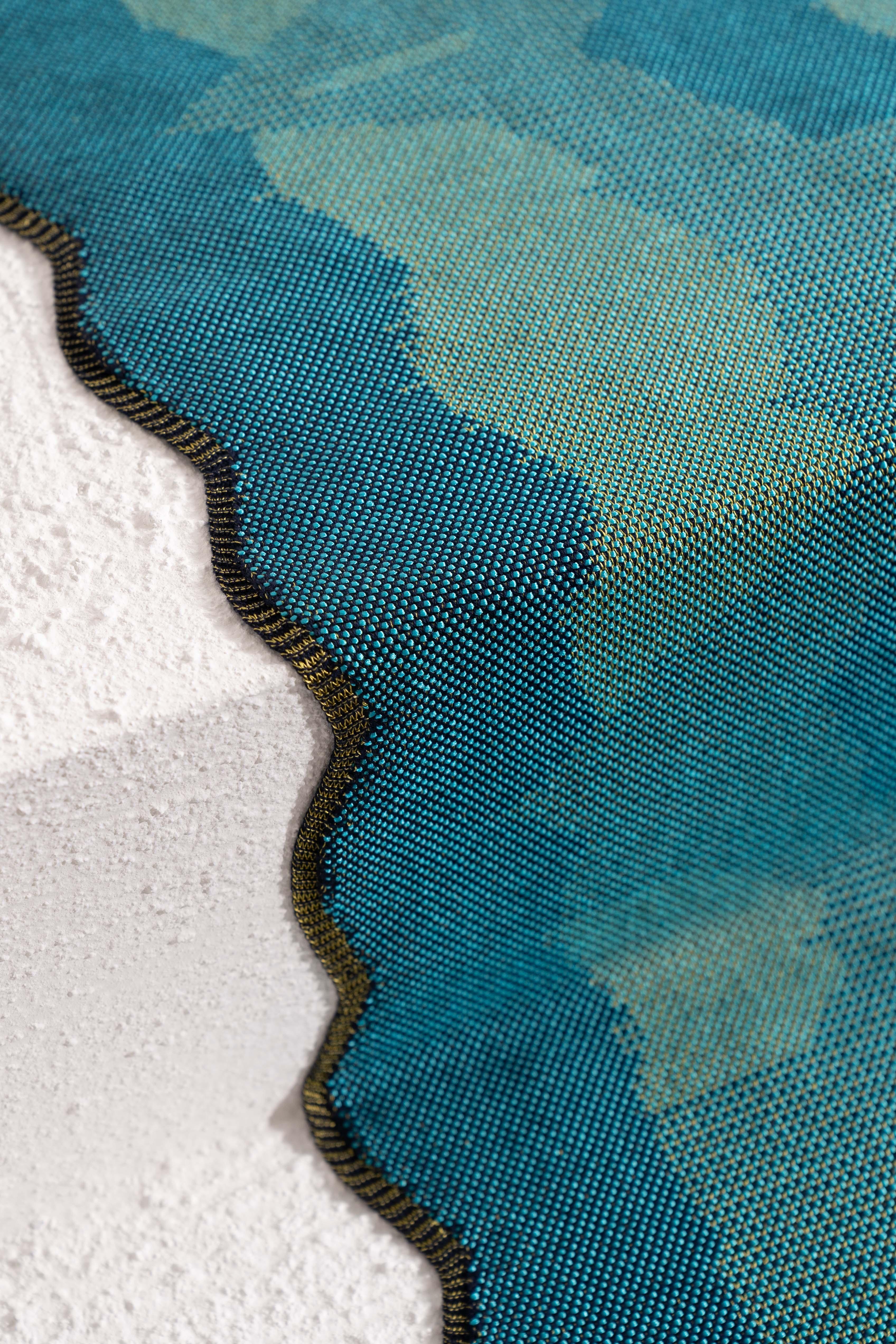 Allemand Chemin de table en coton bio/Viscose en vert en vente