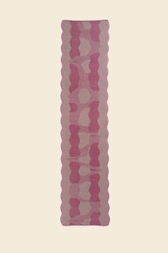 Chemin de table en coton bio/viscose rose