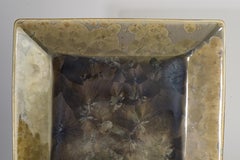 Organic Crystalline Glaze Hand Thrown Tray or Platter, American Studio Pottery