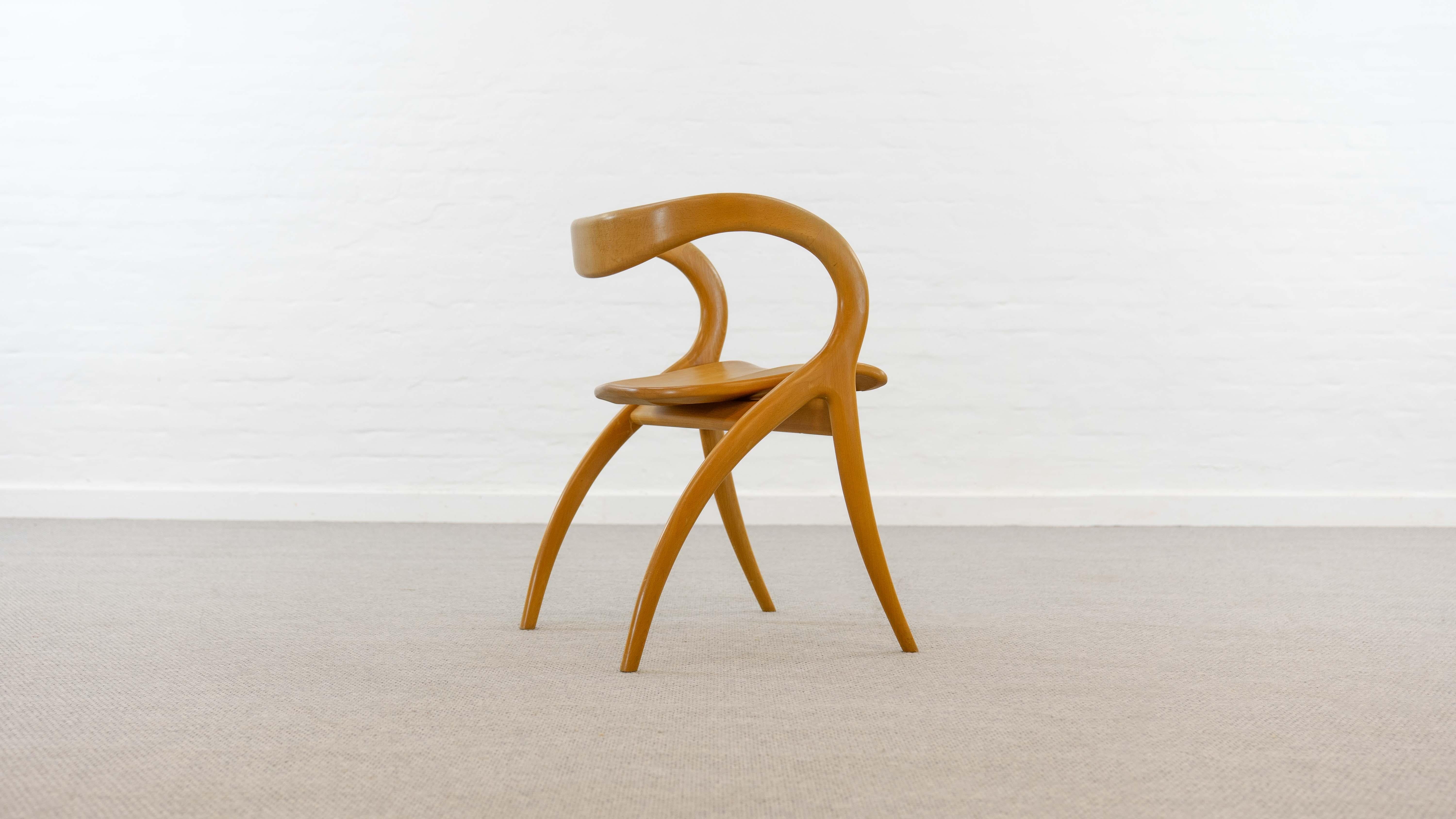 Late 20th Century Organic Curved Armchair by A. Sibau, Italy