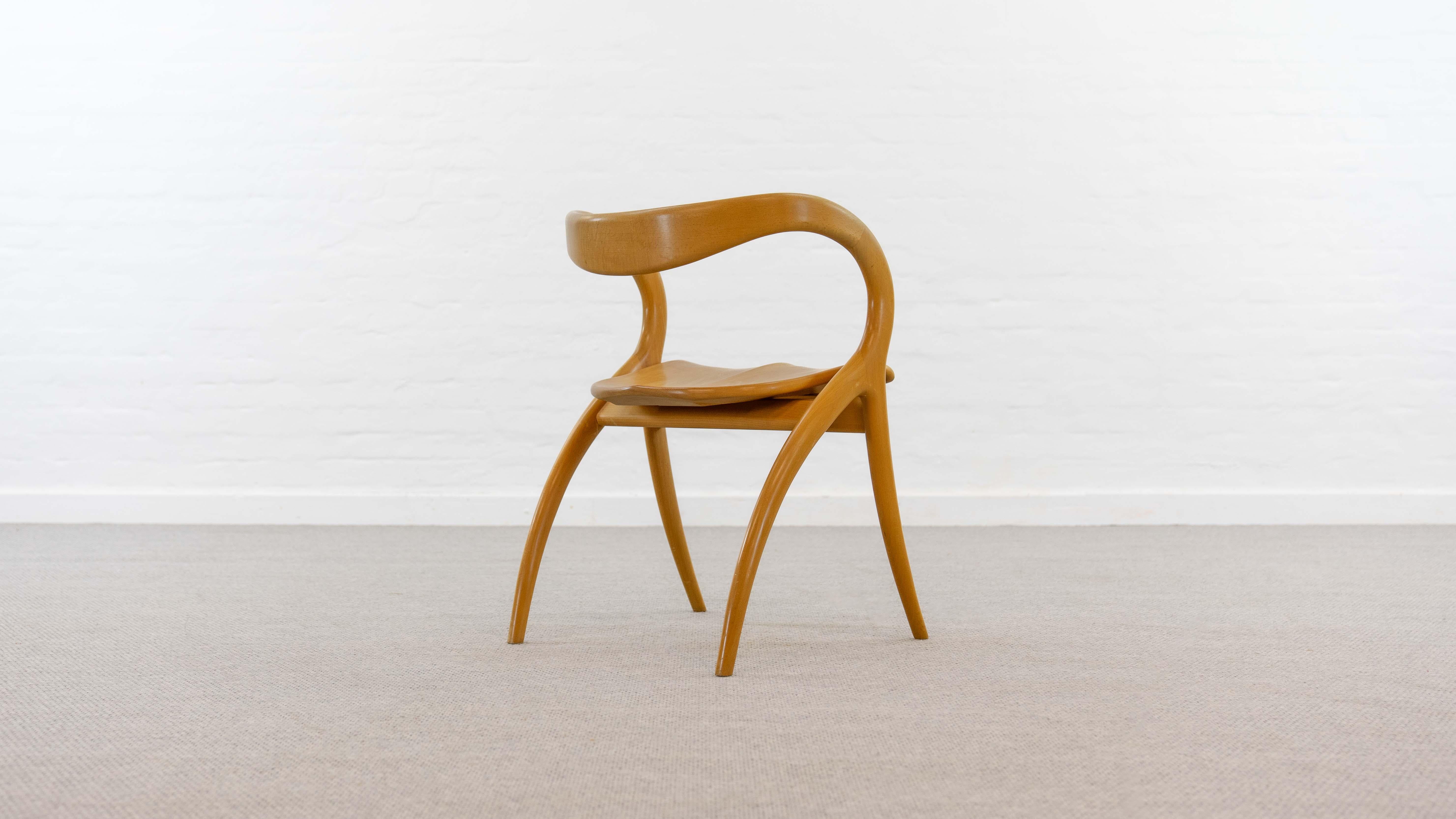 Cherry Organic Curved Armchair by A. Sibau, Italy