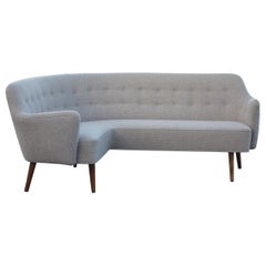 Organic Curved Danish Modern Sofa in Style of Finn Juhl, Niels Vodder, 1950s
