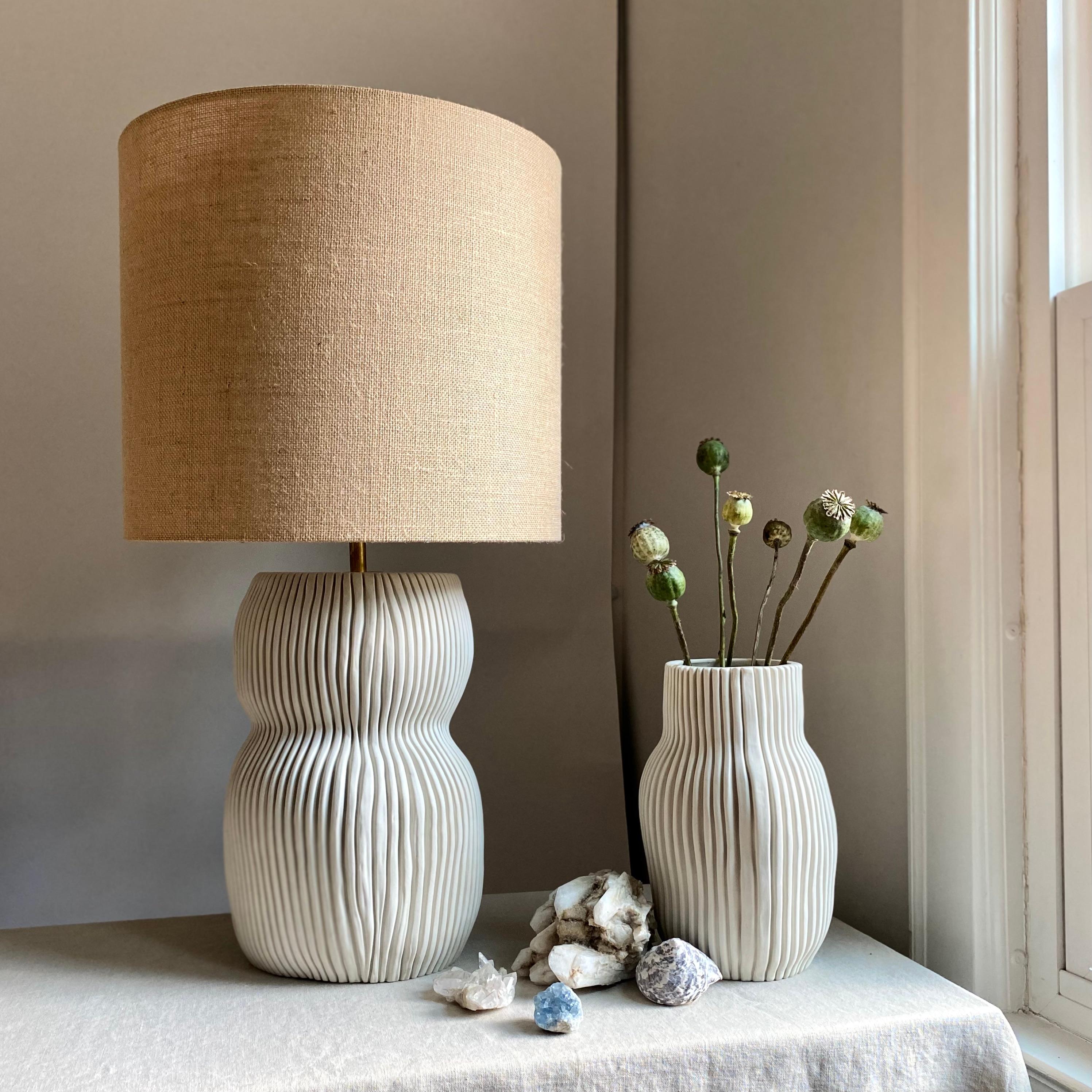 Hand-Crafted Organic Curvy Table Lamp #1 For Sale