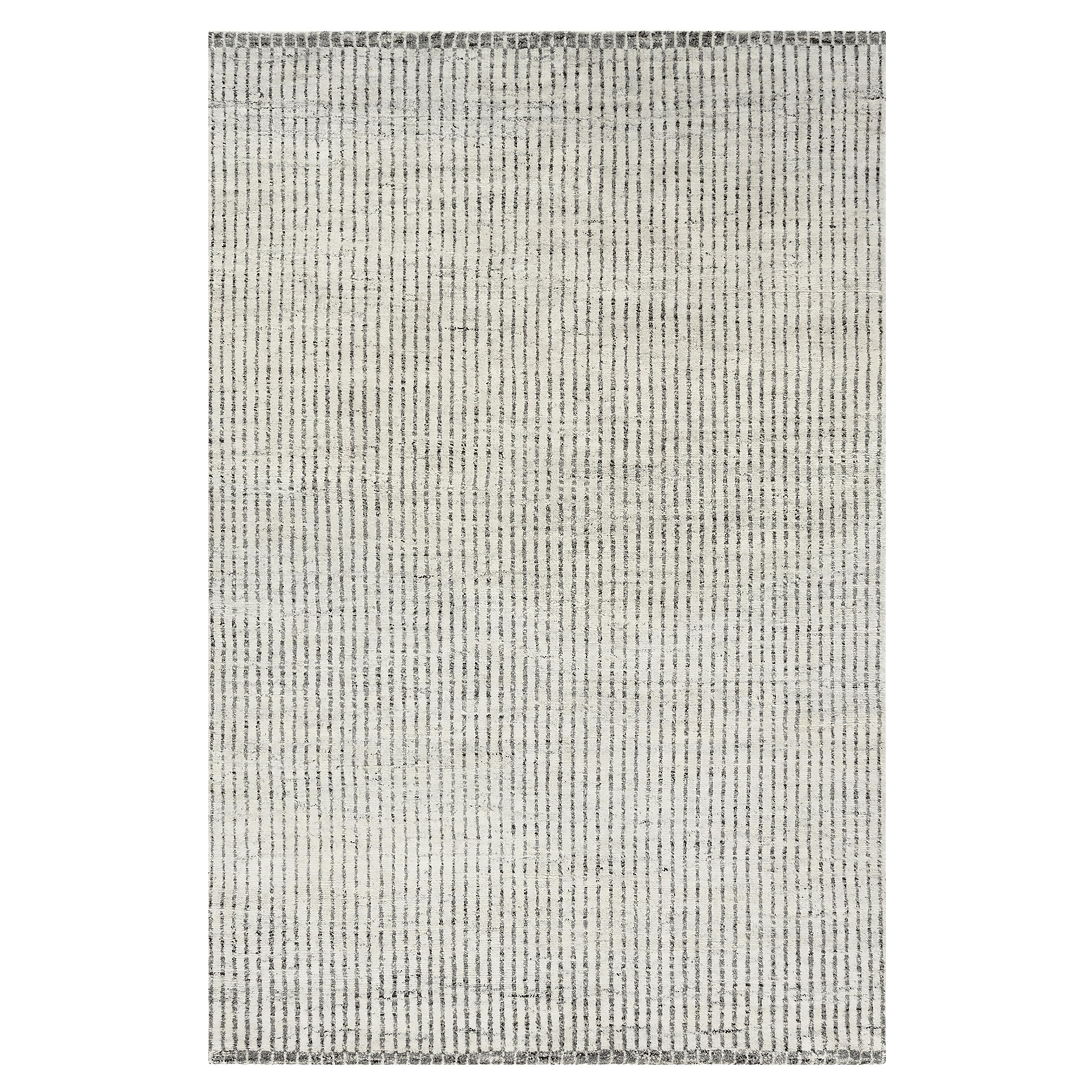 Organic Day Modern Undyed Wool Ivory Brown-Gray Hand Woven Rug 12'3 X 14'10 For Sale