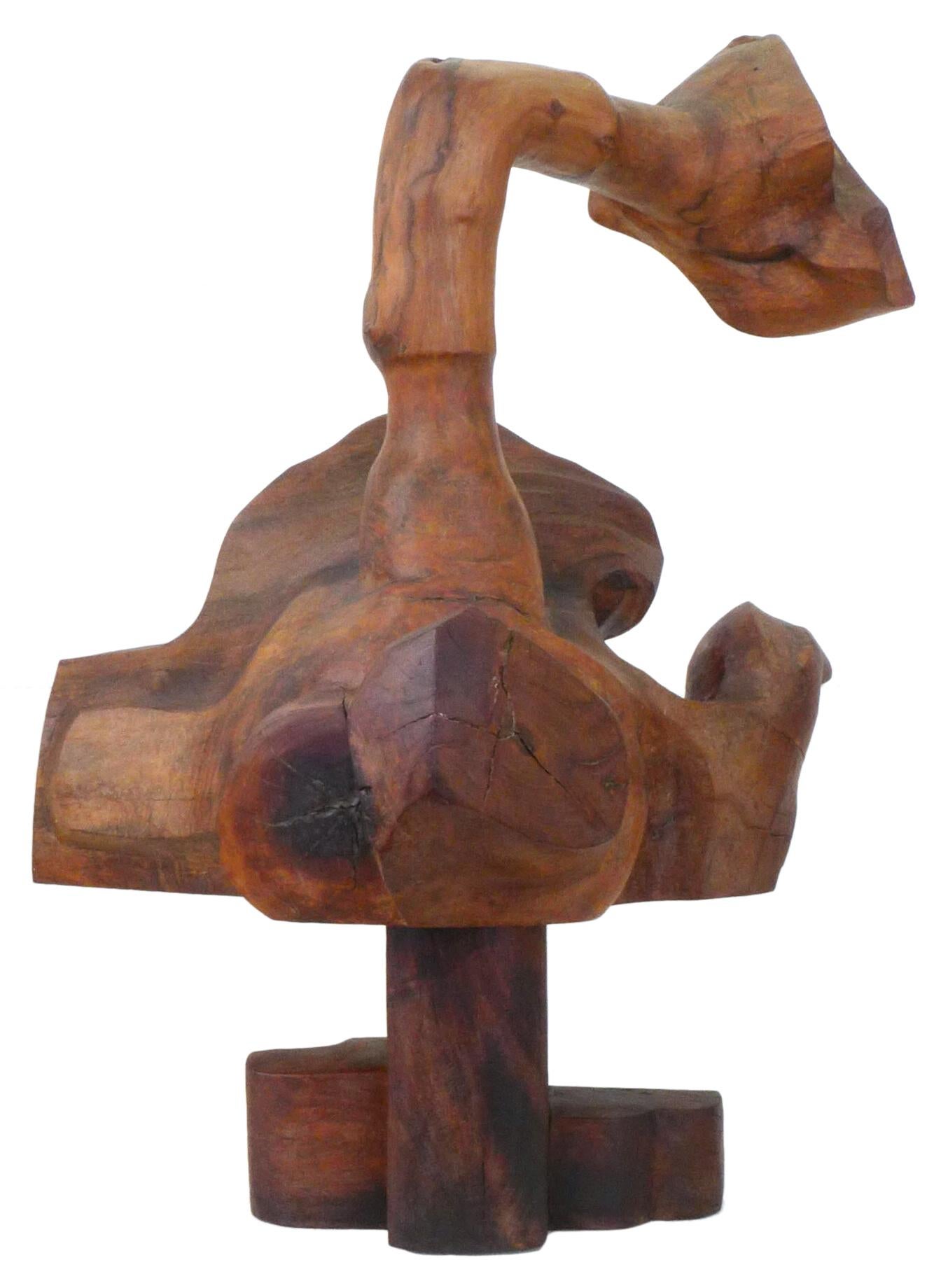 North American Organic Design Carved Wood Sculpture For Sale