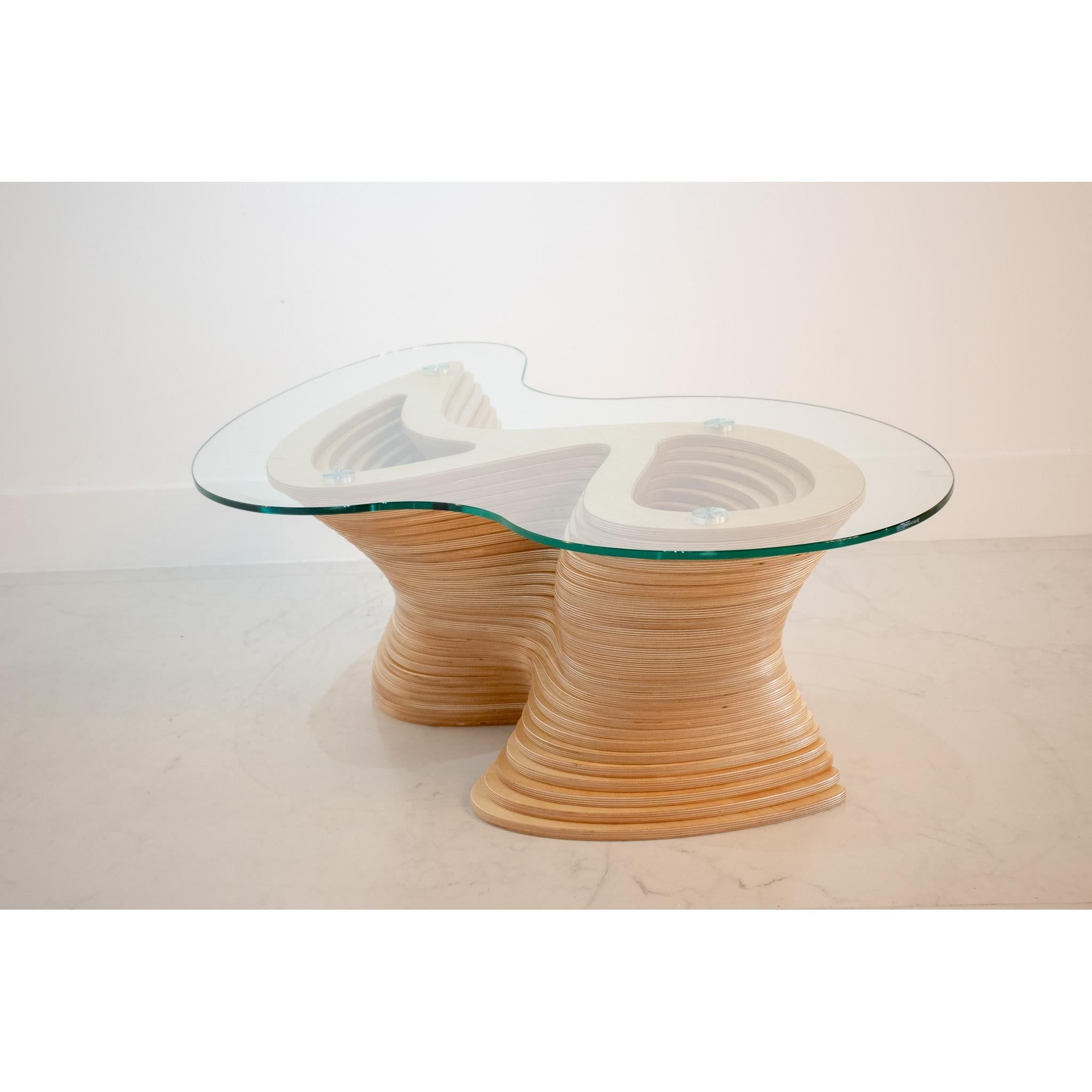 British Organic Design coffee table, handmade in the U.K by Antique Modern Mix