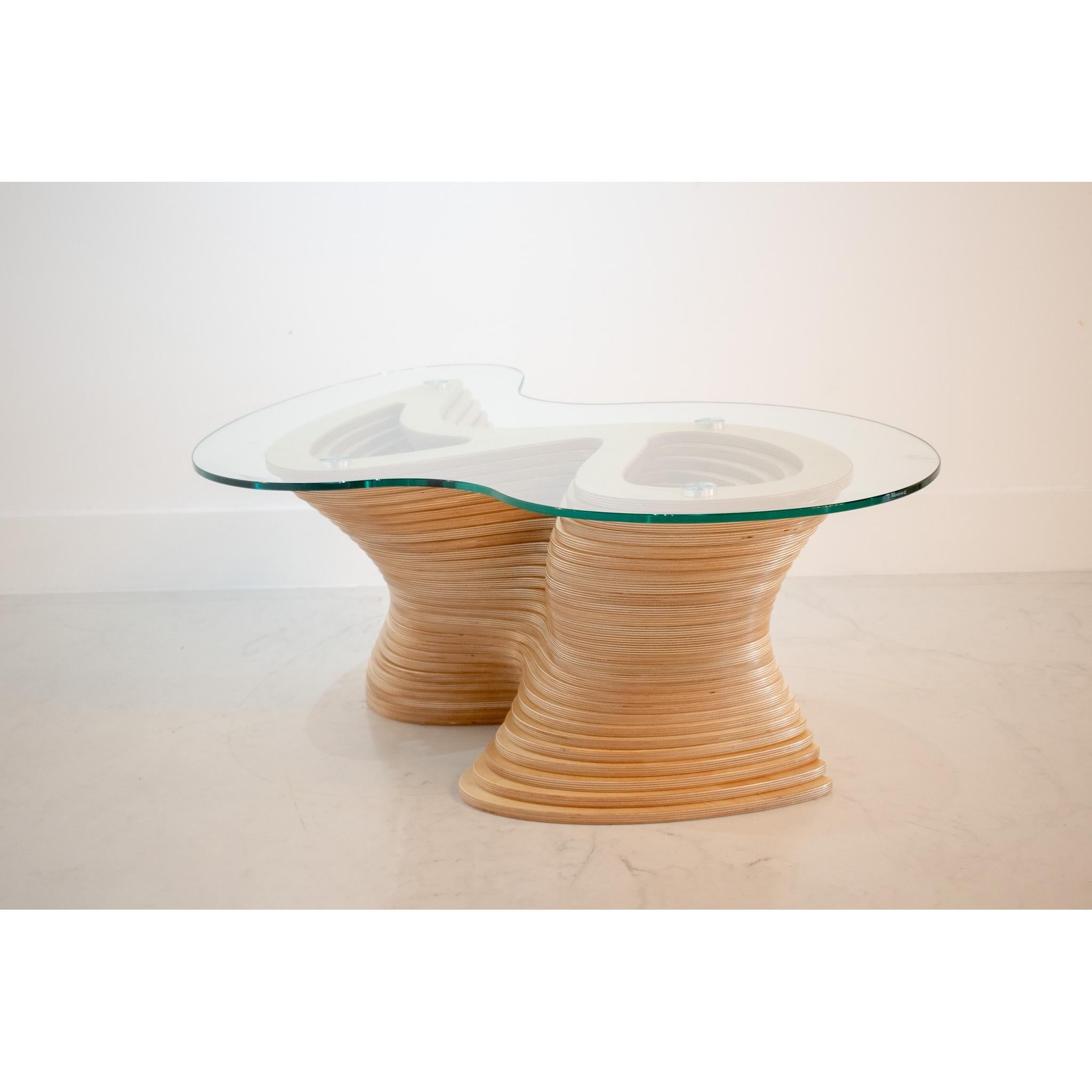 Contemporary Organic Design coffee table, handmade in the U.K by Antique Modern Mix
