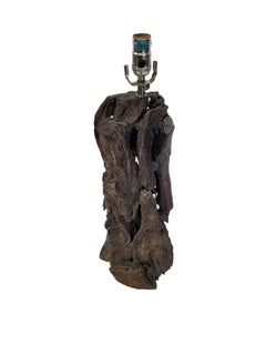 Organic Driftwood Sculptural Table Lamp