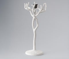 Organic 'Etna' Tree Branch Table Lamp in White Plaster