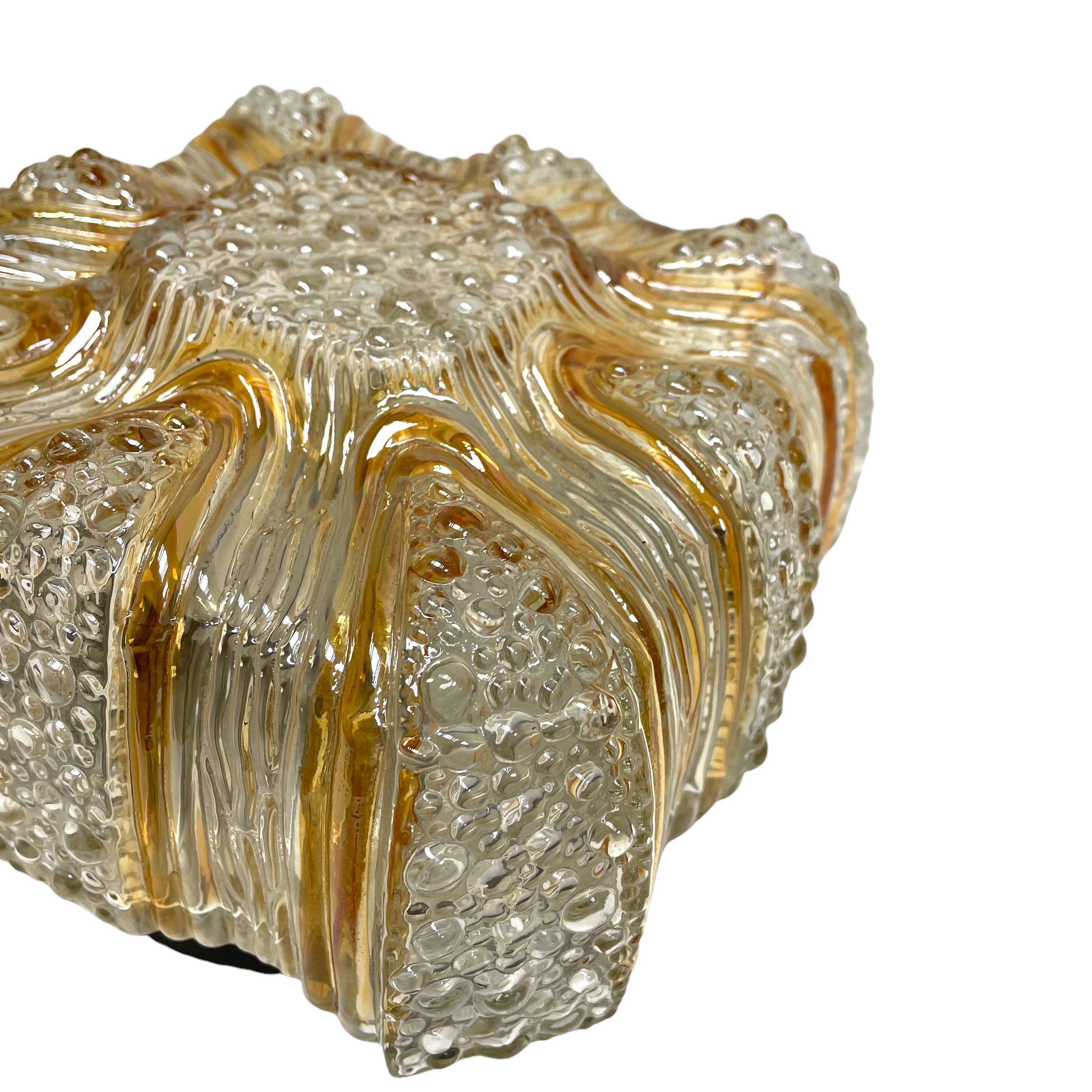 Mid-20th Century Organic Flush Mount Bubble Glass and Metal, by Massive Leuchten, Germany For Sale