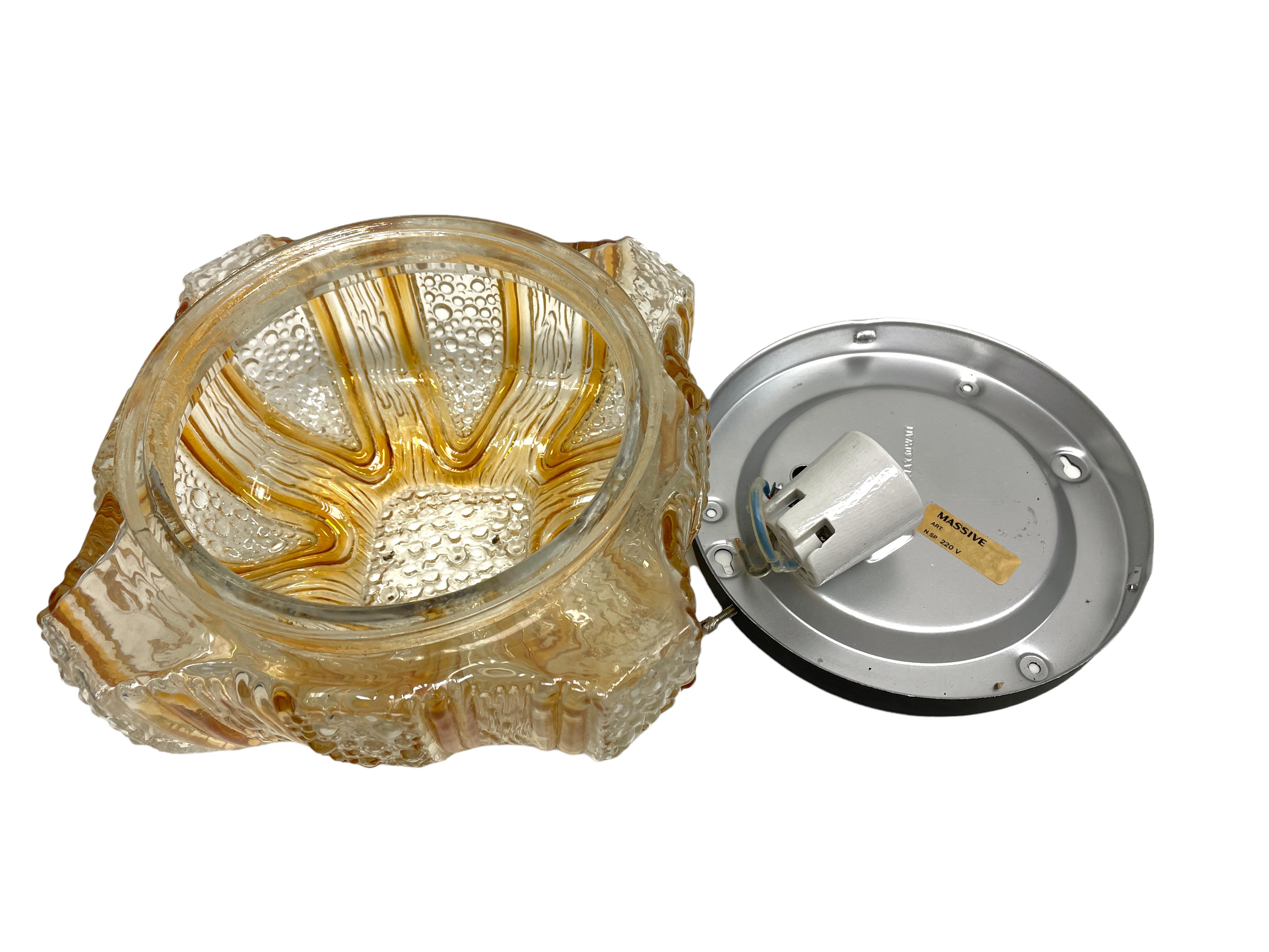 Metallo Lampada ad incasso organica in vetro e metallo, di Massive Leuchten, Germania in vendita