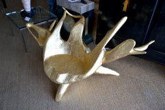 Organic Folk Art Gilded Driftwood Chair