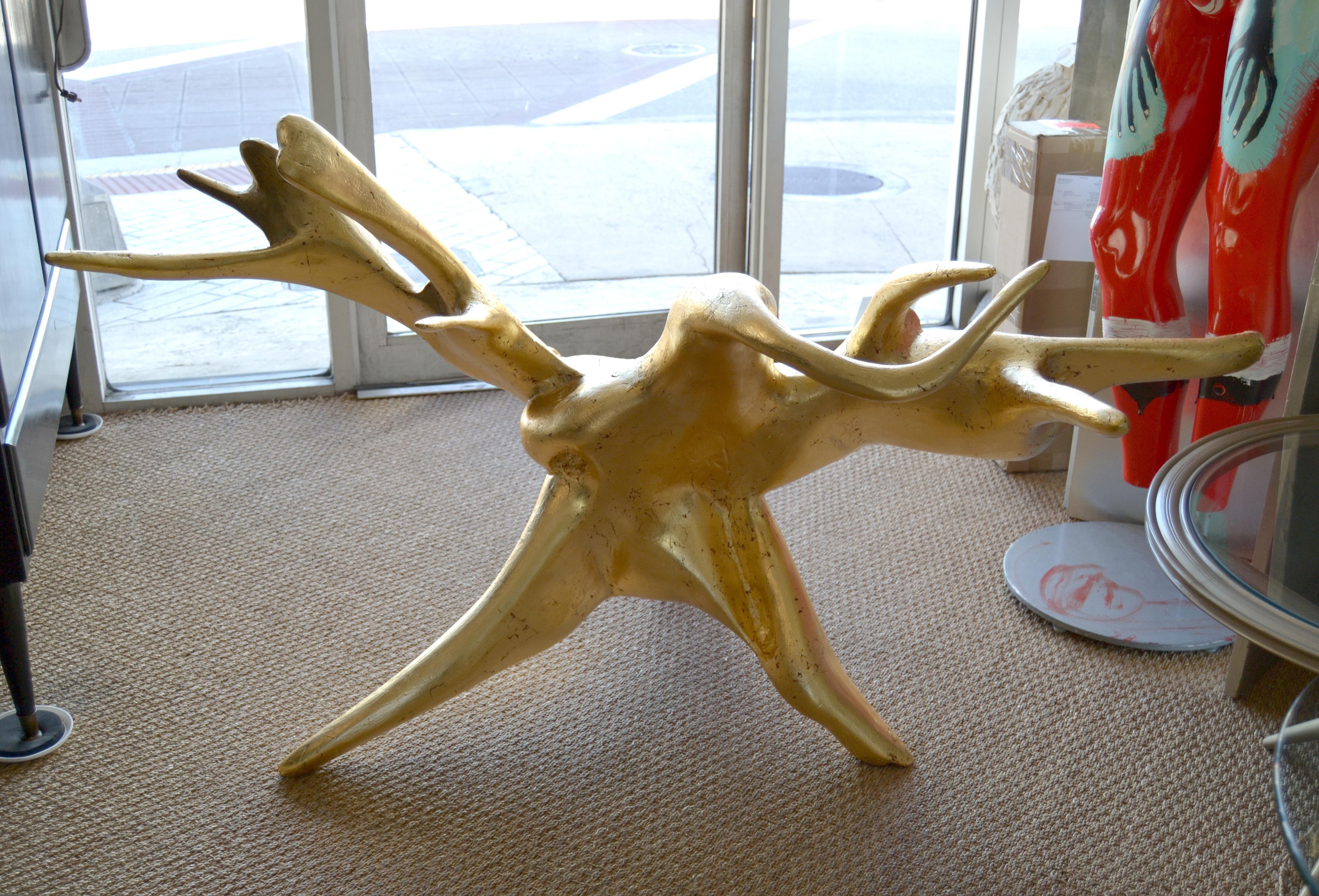 Organic Folk Art Gilded Driftwood Chair In Good Condition For Sale In Miami, FL