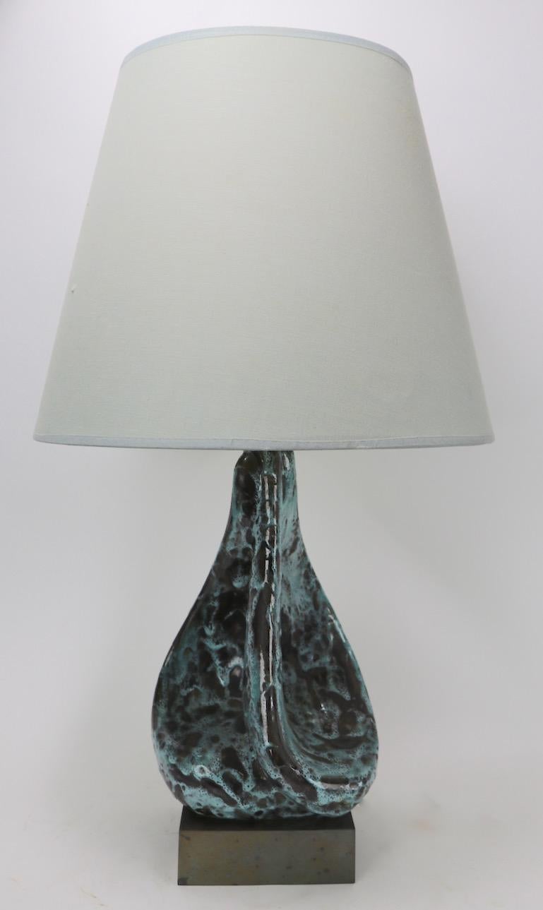Organic Form Ceramic Mid Century Table Lamp 4