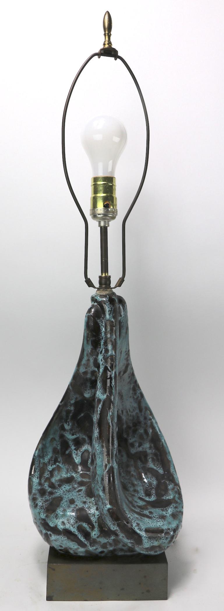Organic Form Ceramic Mid Century Table Lamp 2