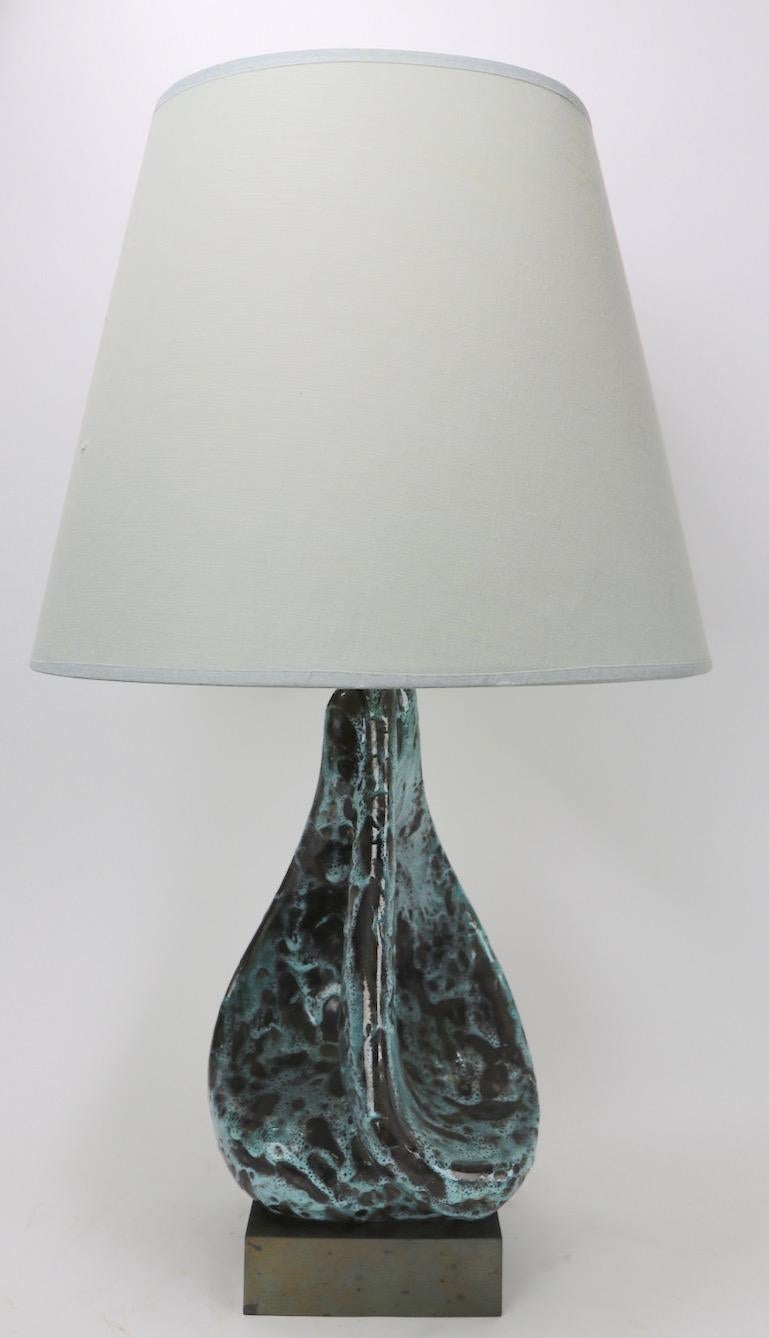 Organic Form Ceramic Mid Century Table Lamp 3