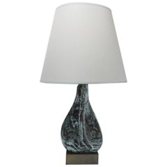 Organic Form Ceramic Mid Century Table Lamp
